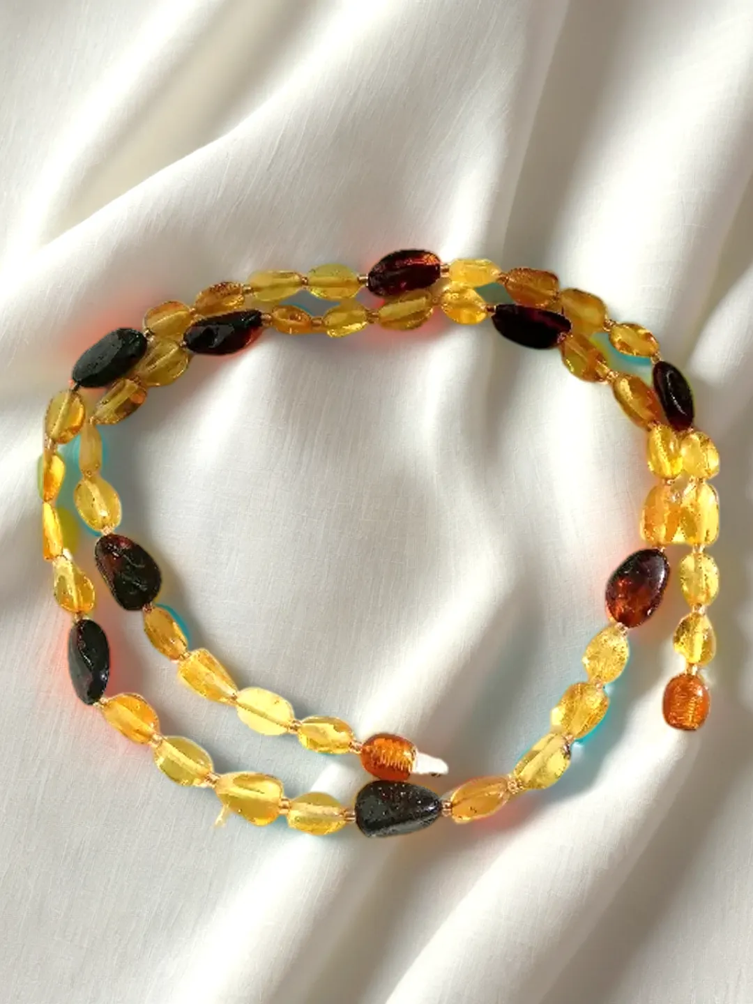 Adult Amber Necklace Multicolor Real Amber Healing Gem stone Jewelry Bead Necklace women Yellow Cognac Baltic Amber
