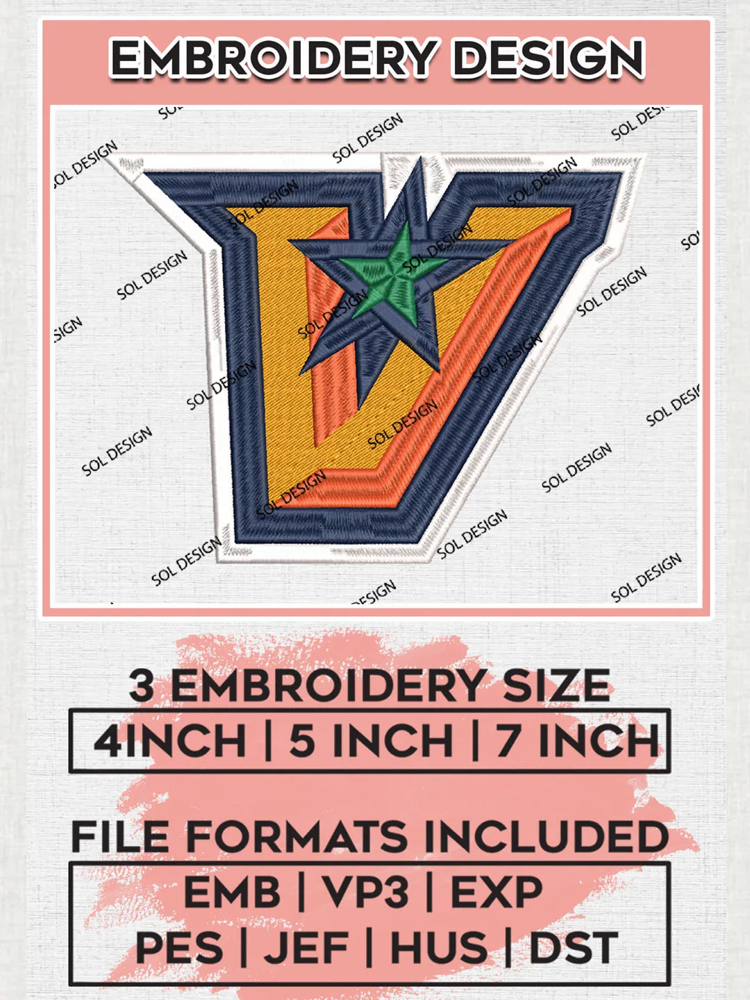 NCAA UT Rio Grande Valley Vaqueros Team V Letter Logo embroidery designs, NCAA UT Rio Grande Valley Vaqueros Logo Machine embroidery designs, NCAA Logo embroidery designs, NCAA Lopes Machine embroidery designs, Digital Download