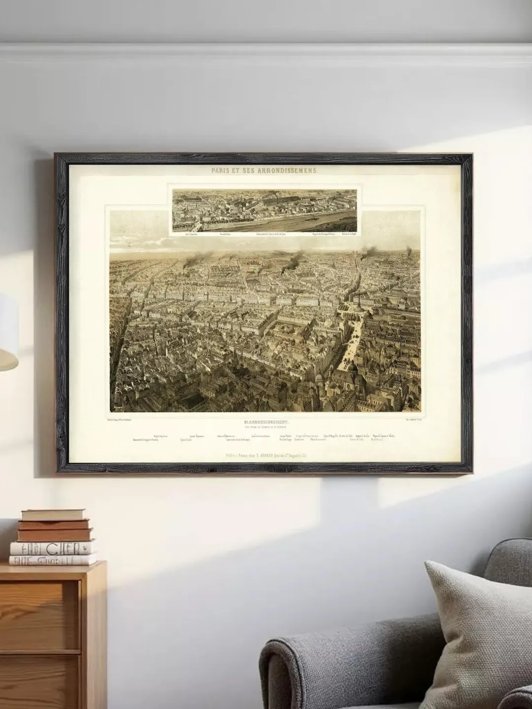 Vintage Paris Map Print | 1897 France Wall Art
