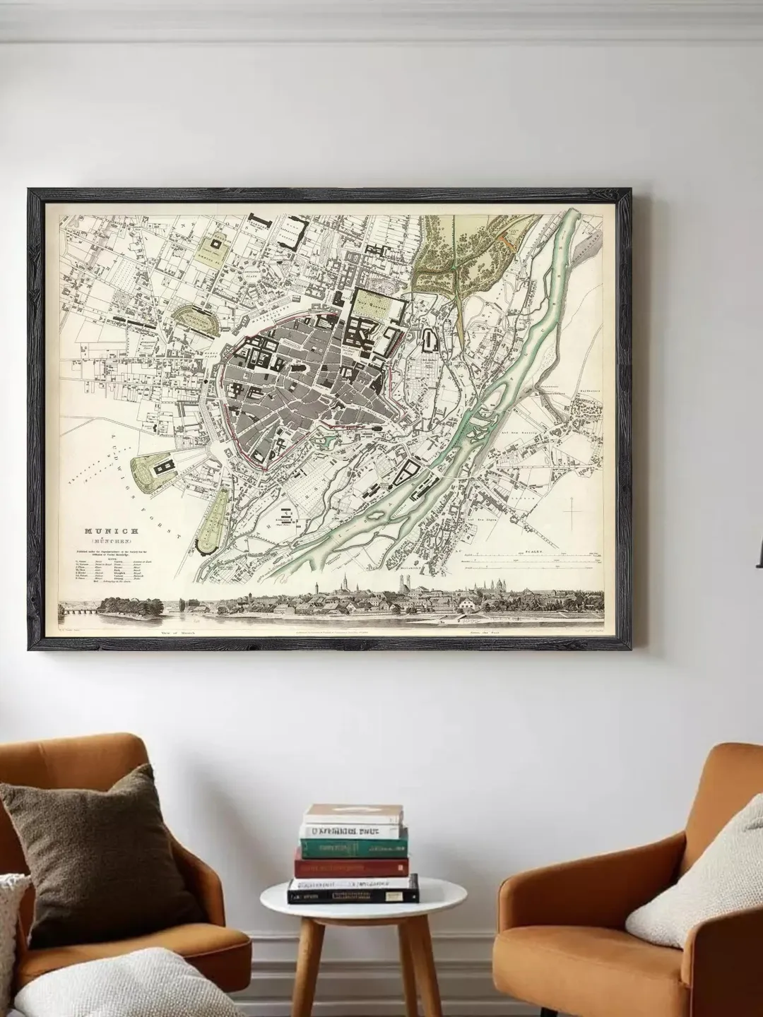 Old Munich Map Print | 1832 Vintage Germany Wall Art