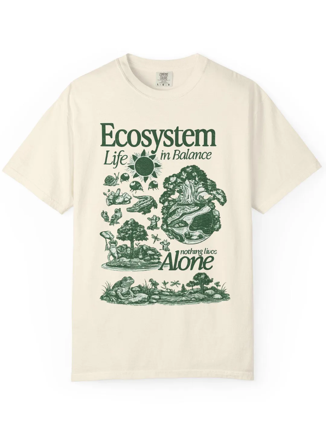 Ecosystem Biology Vintage T-Shirt | Retro Ecology Graphic Tee, 90s