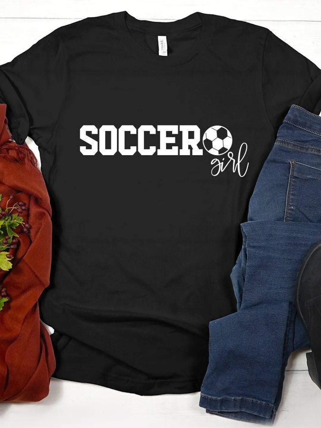 Soccer Girl Shirt, Girls Soccer T-Shirt, Soccer Ball Tshirt, Girls Soccer Tee, Soccer Gift For Girl