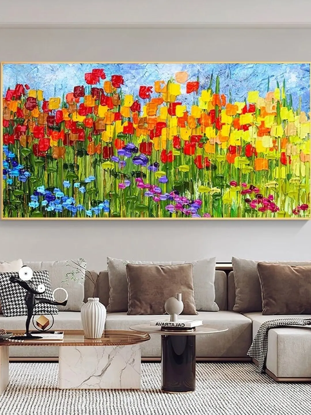 Original Painting On Canvas, Large Wall Art, Boho Wall Décor, Colorful Flower Oil Painting, Home Decor,Modern art,Abstract Art,Bedroom Decor