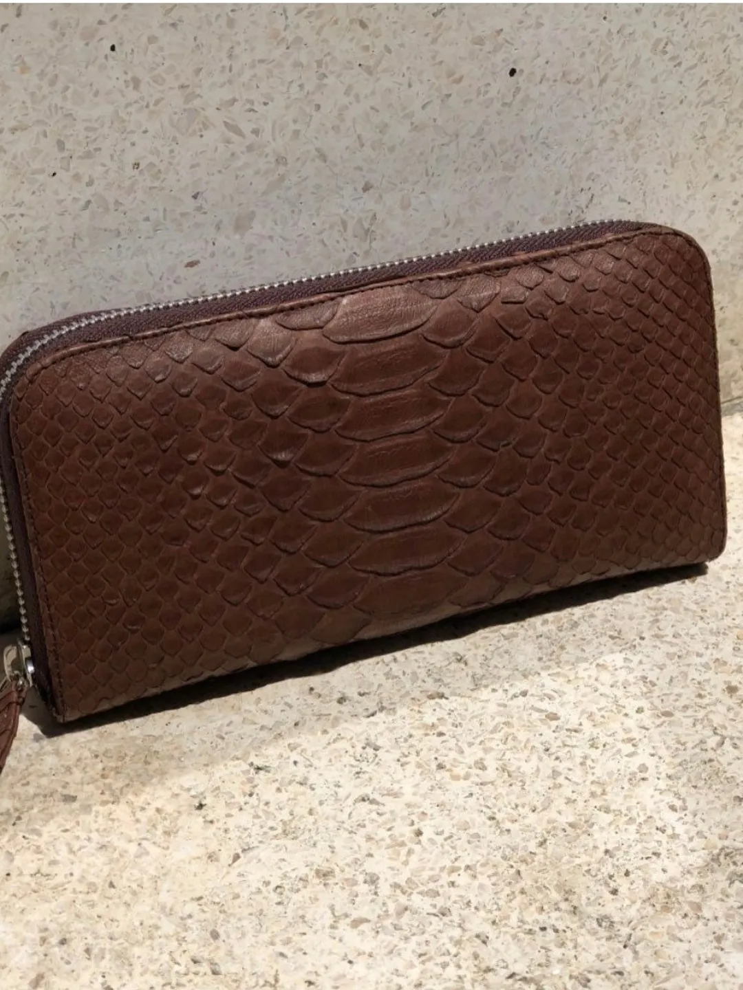 Genuine Python Skin Brown Wallet | Unisex Wallet | Exotic Leather Wallet | Handmade Python Wallet | Unisex Wallet | Leather Portmone