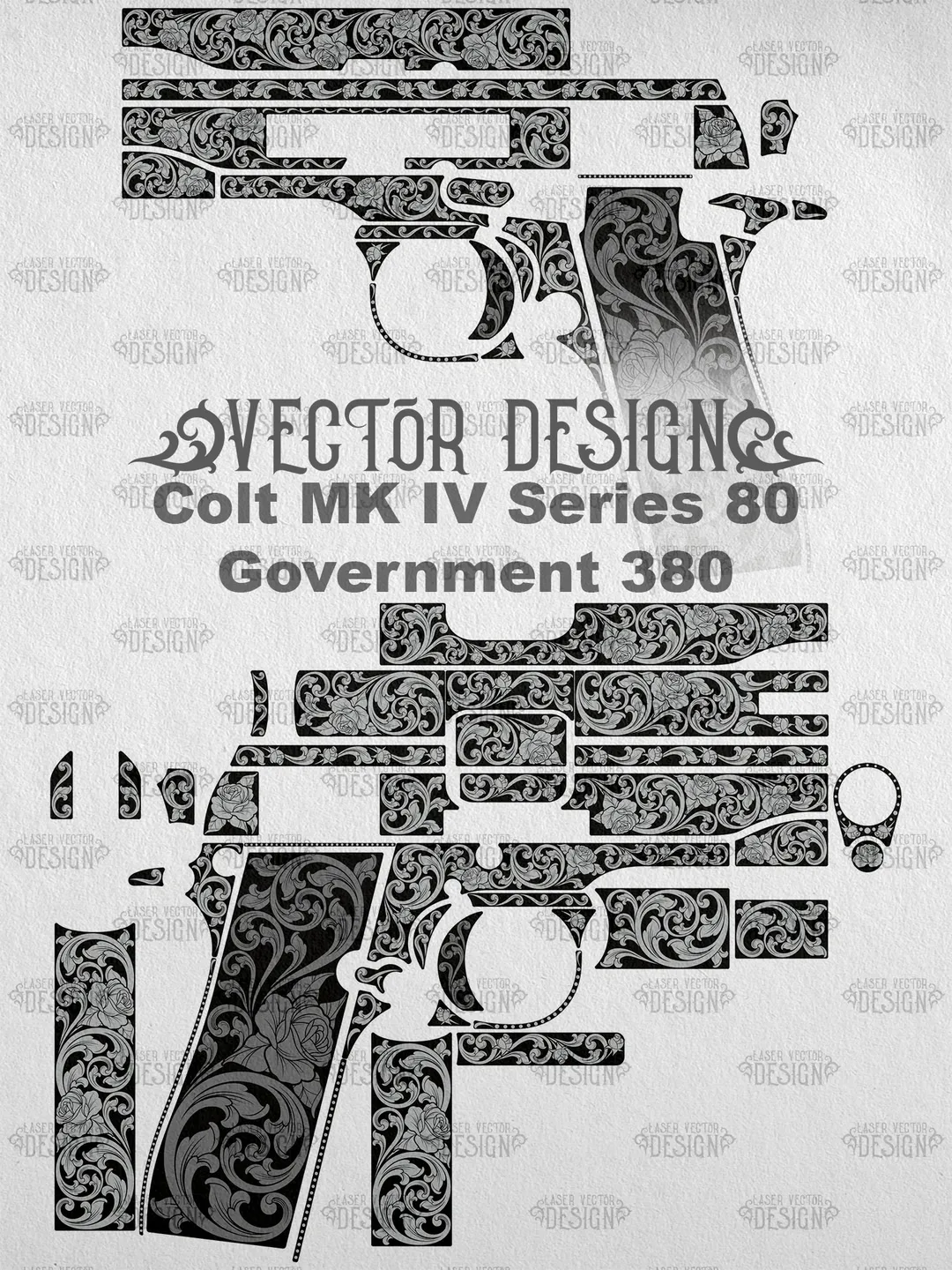 VECTOR DESIGN Colt MK IV Series 80 3,5 in Emiliano Zapata and Pancho Villa