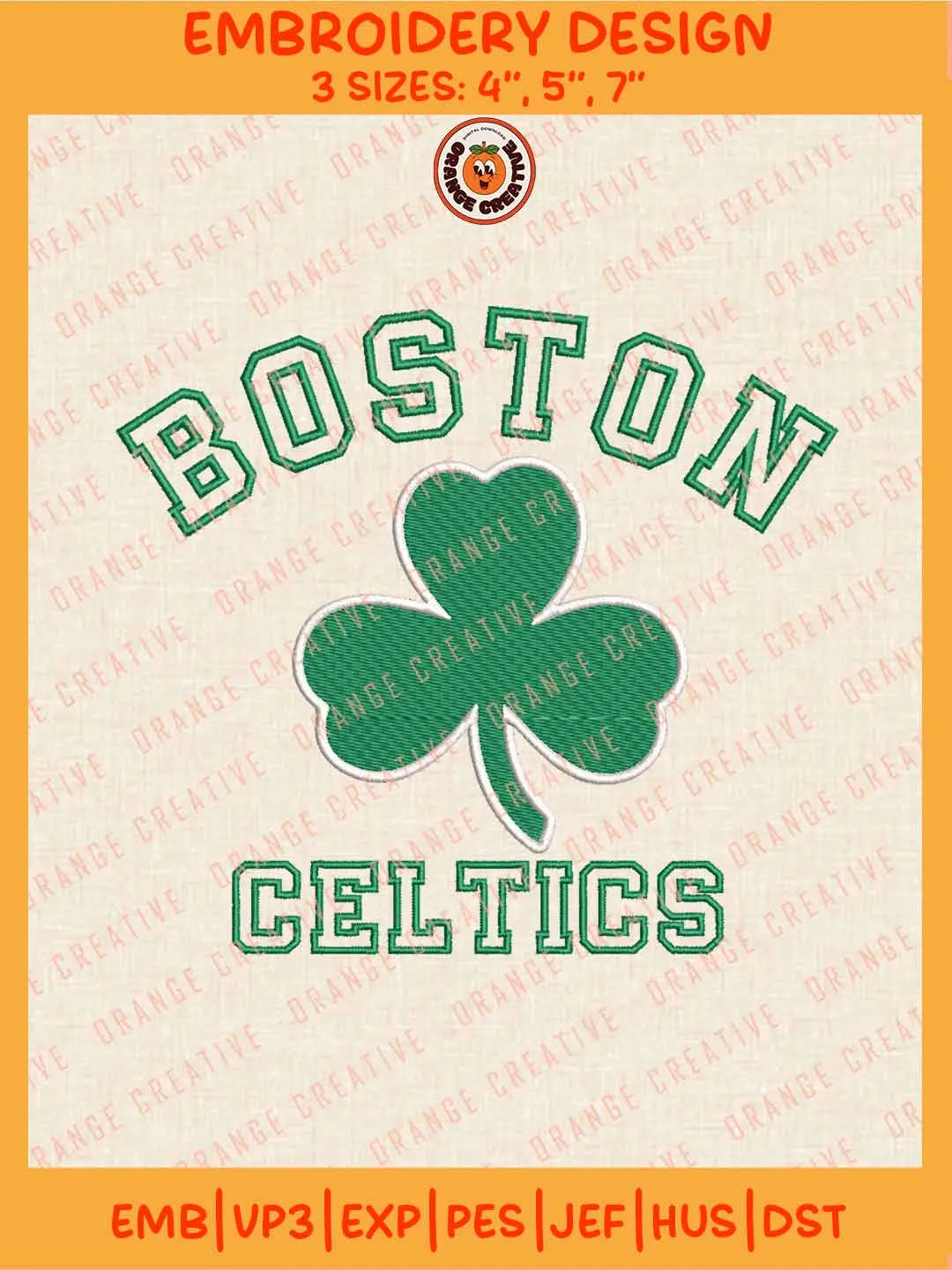 NBA Boston Celtics Basketball Team Logo Embroidery Files, Boston Celtics Basketball Team Embroidery Designs, NBA Celtics Machine Embroidery Files, NBA Basketball Team Machine Embroidery Files, Digital Download