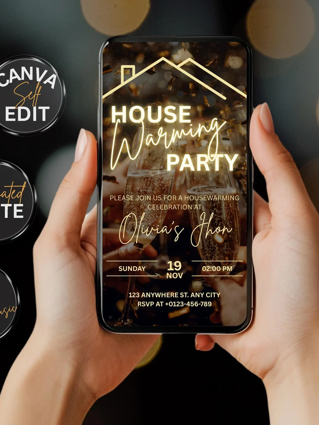Digital Housewarming Party Invitation, Animated House Warming Invite ...
