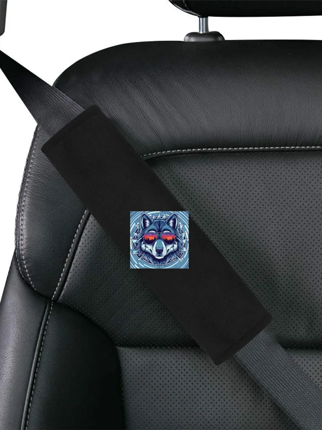 with the Wolf Seat Belt Shoulder Pad