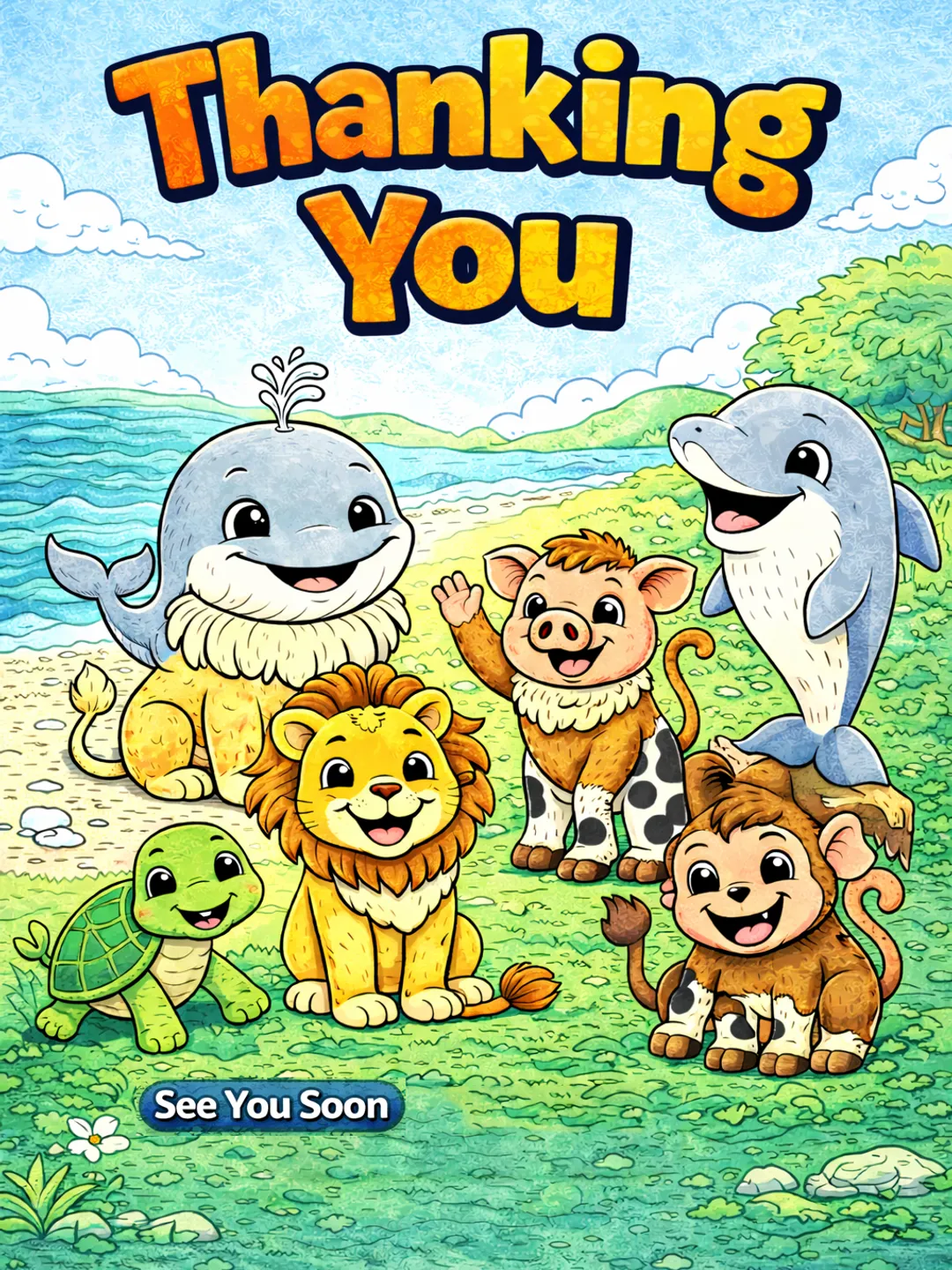 Mix and Match Animals Coloring - Ocean and Land