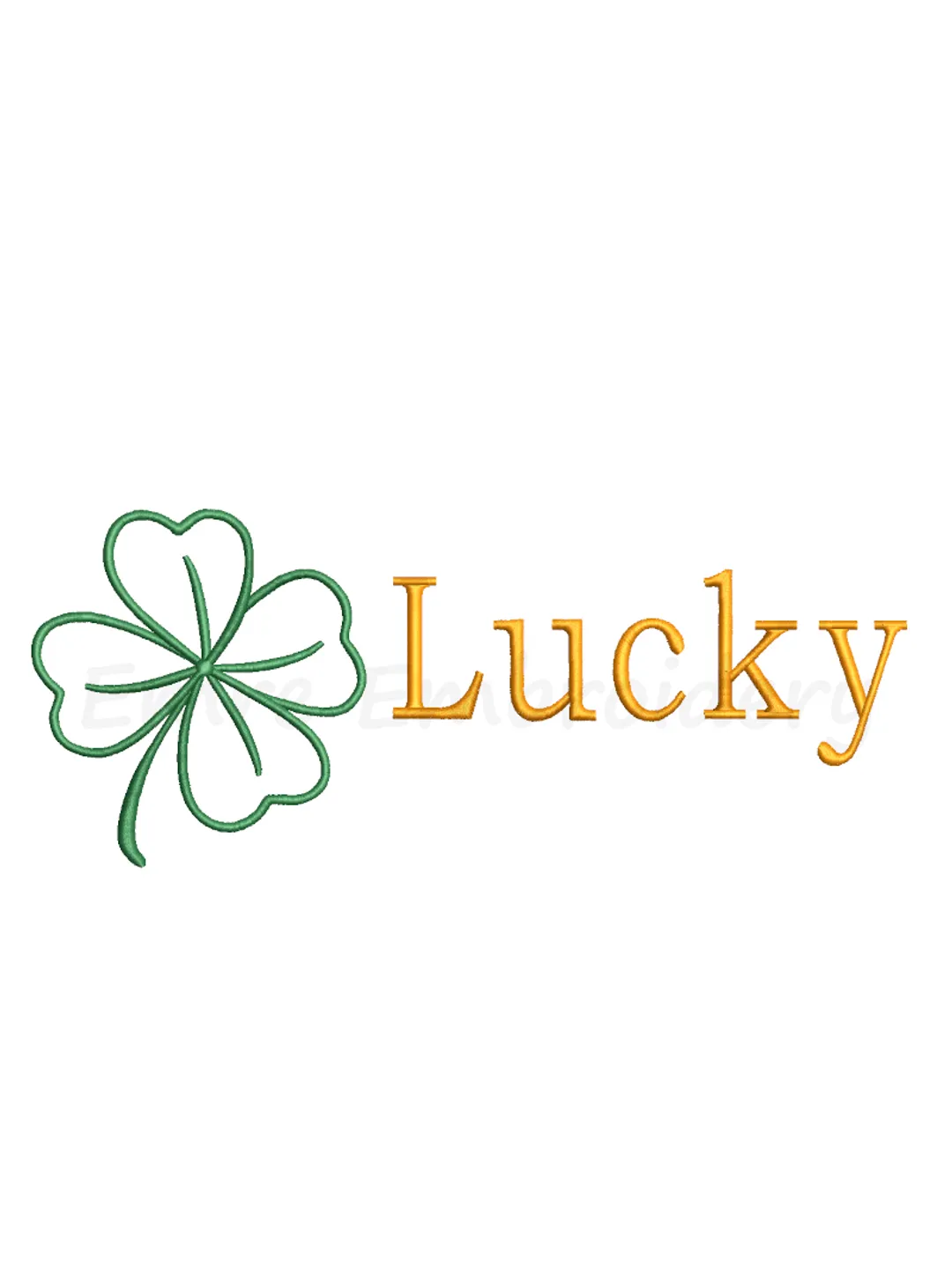 Lucky Shamrock Embroidery Design, Machine Embroidery Design, 6 Sizes, Instant Download