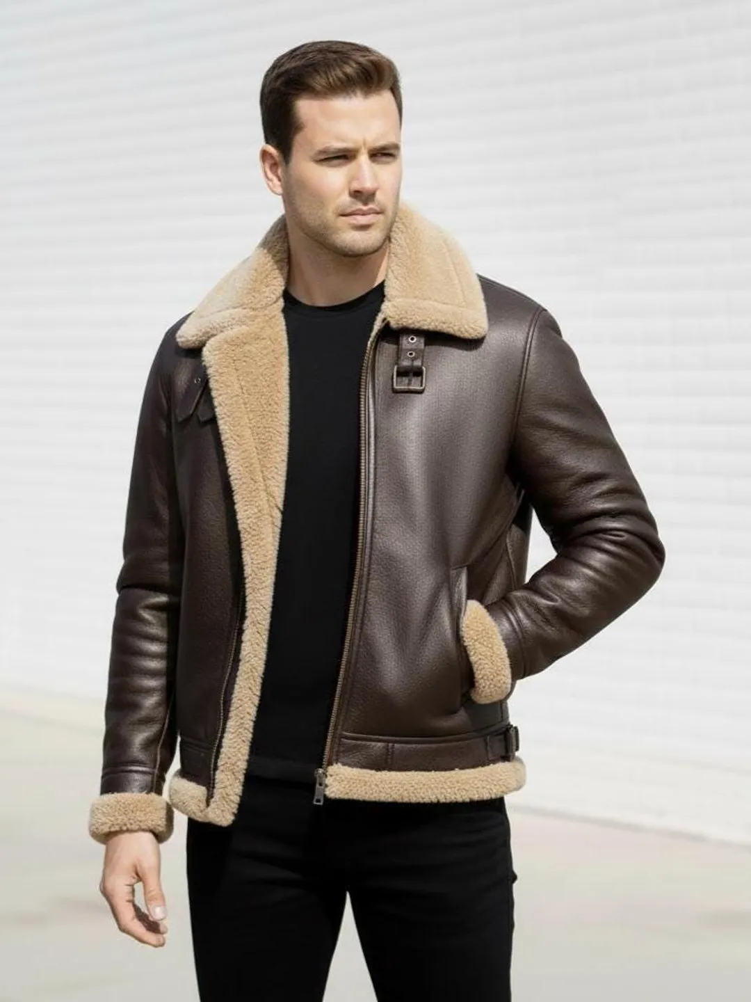 Vintage A2 Leather Flight Jacket: WWII Style Military Bomber