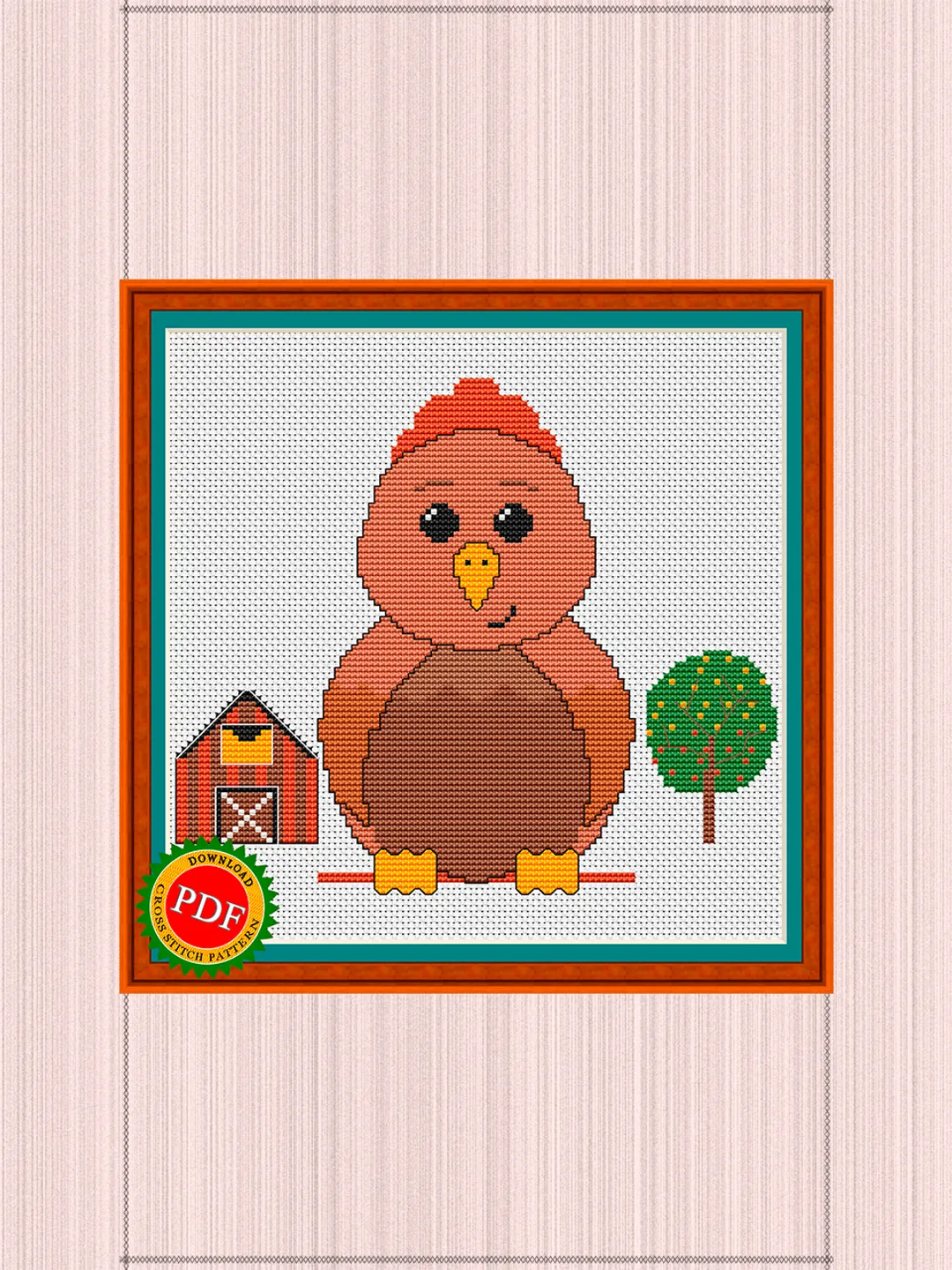 Chicken Cross Stitch Pattern | Charming Chick Design