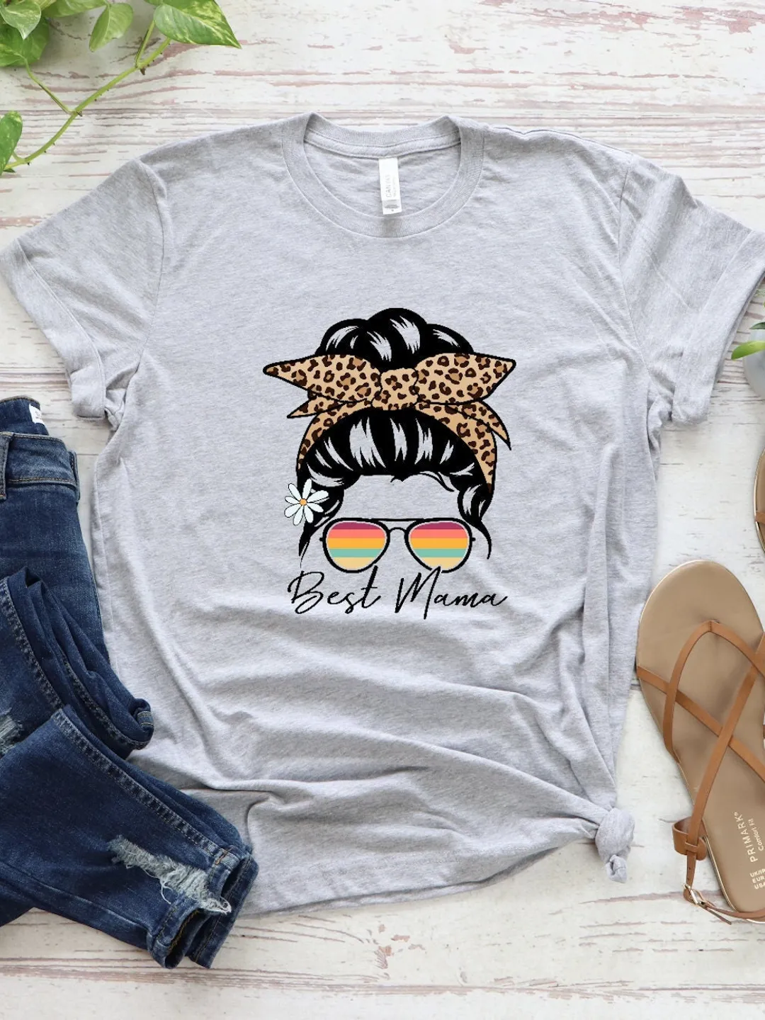 Mama Rainbow Glasses Shirt, Soft Cotton Tee (Unisex and Women's Sizes)