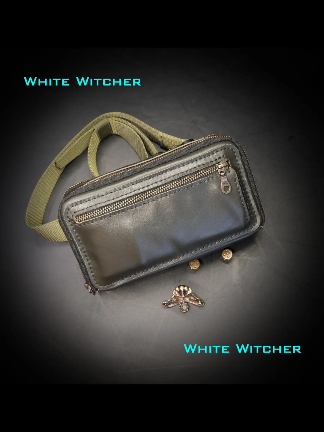 Zipper belt bag - leather pattern .BG34