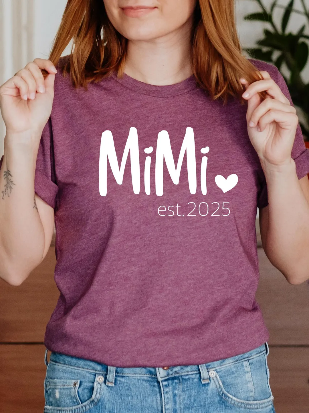 Mimi Est 2025 Shirt: New Mom Gift, Motherhood Tee