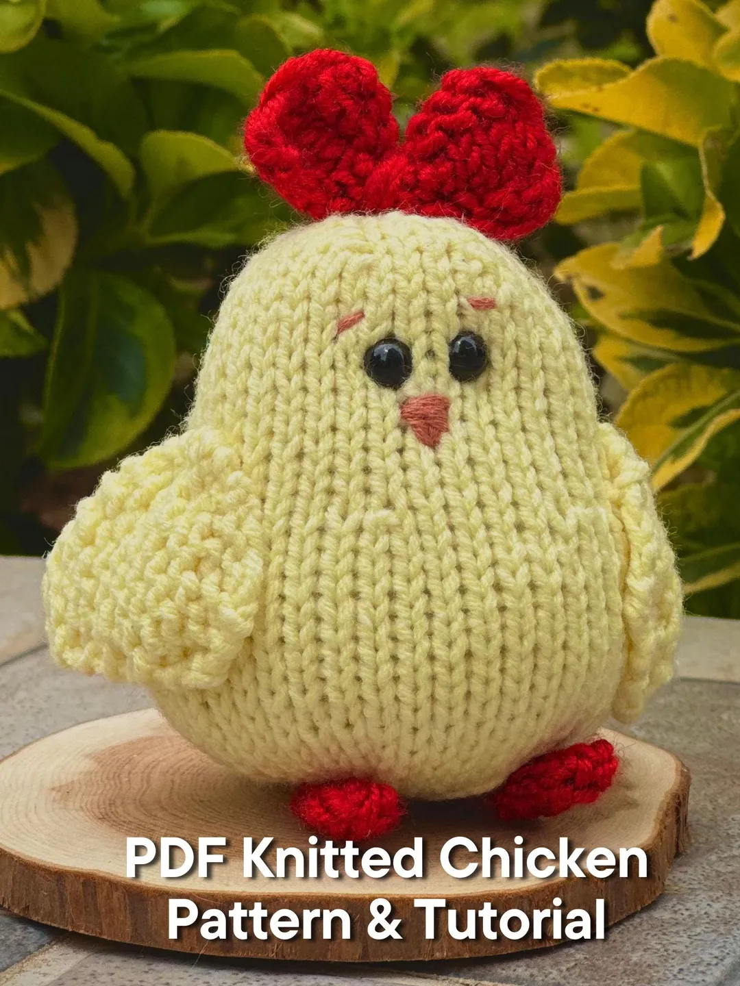 PDF Chicken Knitting Pattern, Knitted Toy Tutorial, Knitted Animal Pattern, Chick