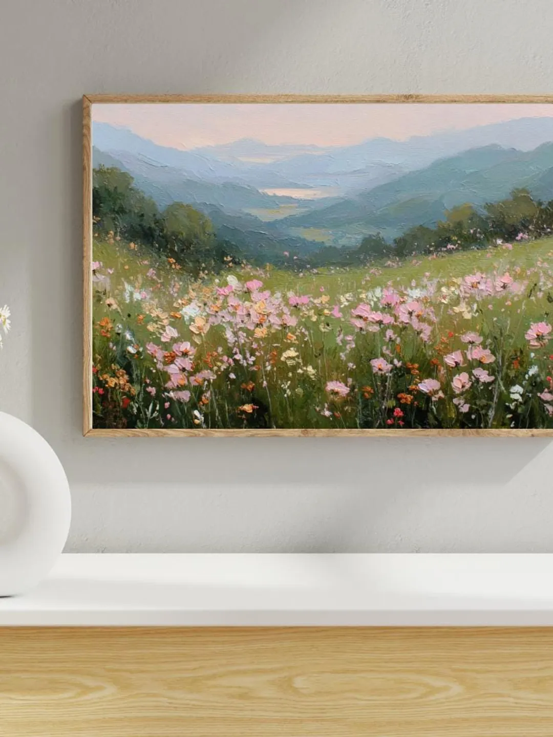 Wildflower Field Landscape Print -Vintage Printable Wall Art ...