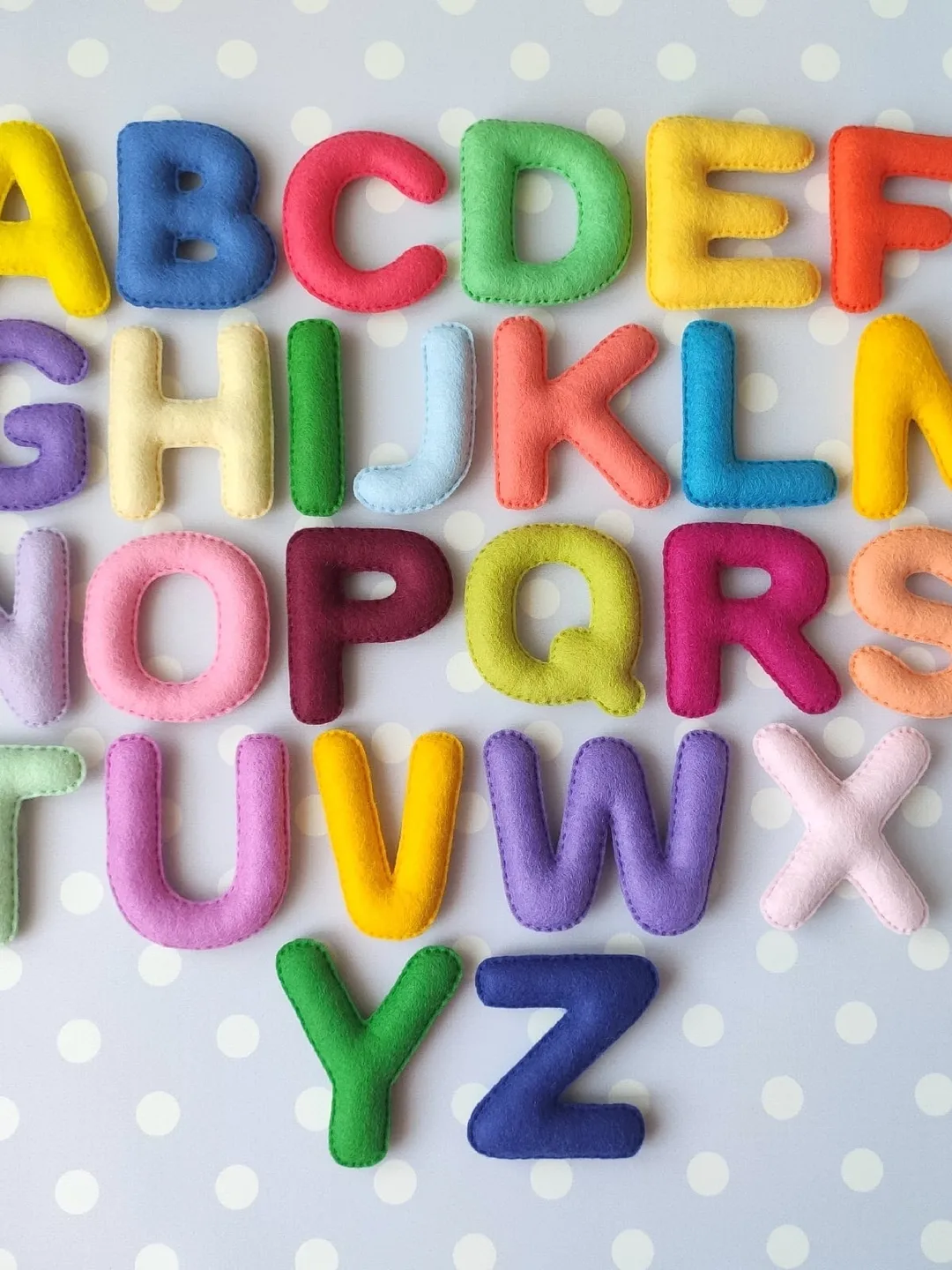 Felt Alphabet Letters with magnets inside, Soft English Alphabet for ...