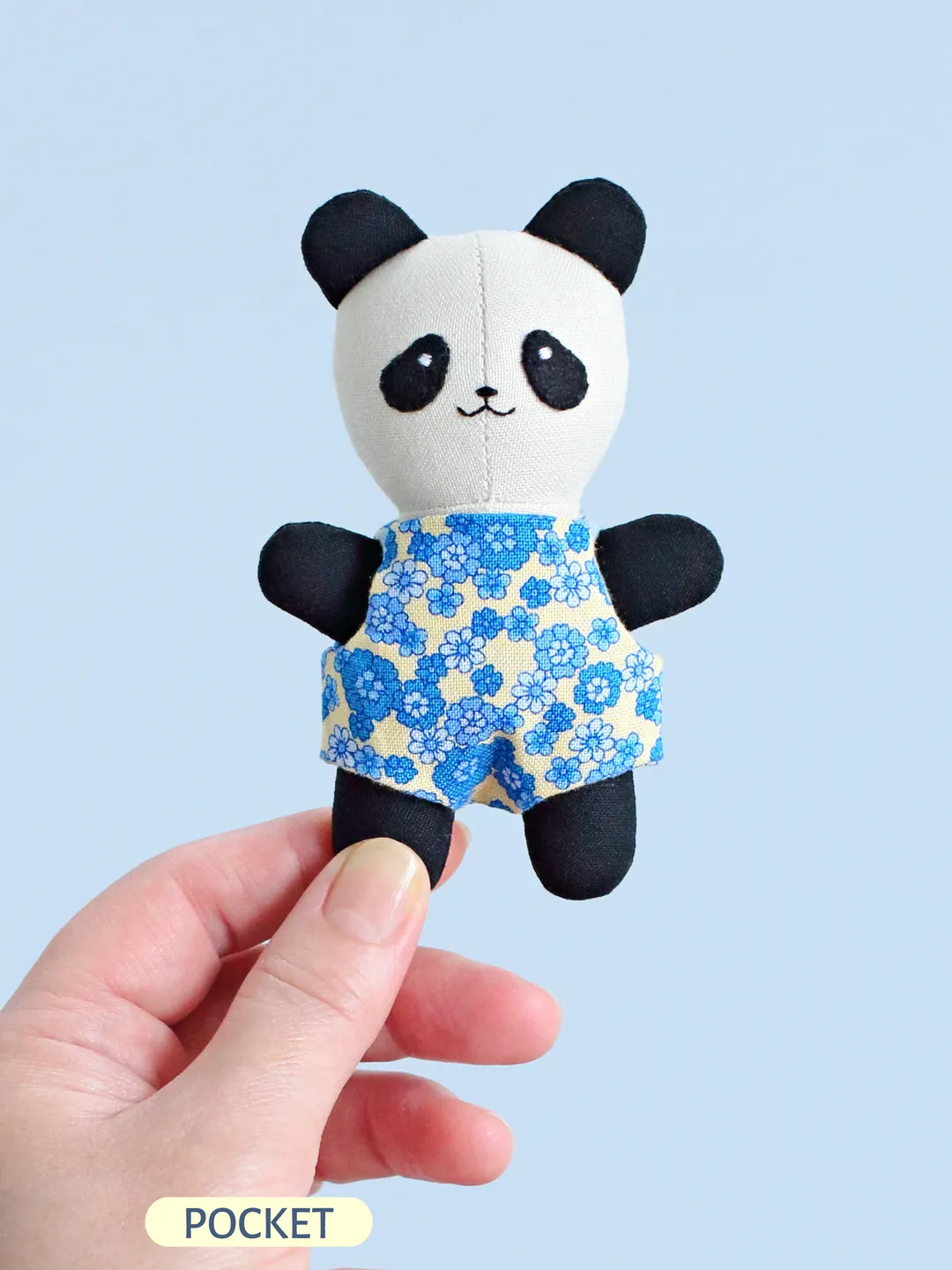 PDF Pocket Panda Stuffed Animal Sewing Pattern
