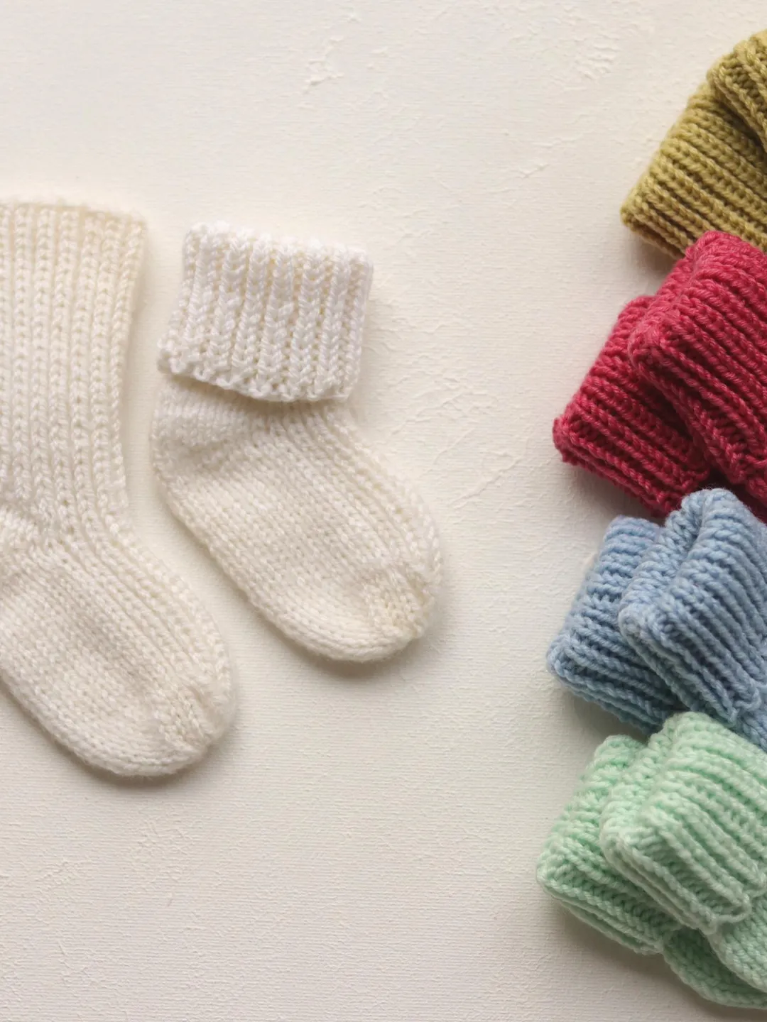 Baby Socks Merino Hand Knit Long Newborn Booties, Infant Leg Warmers