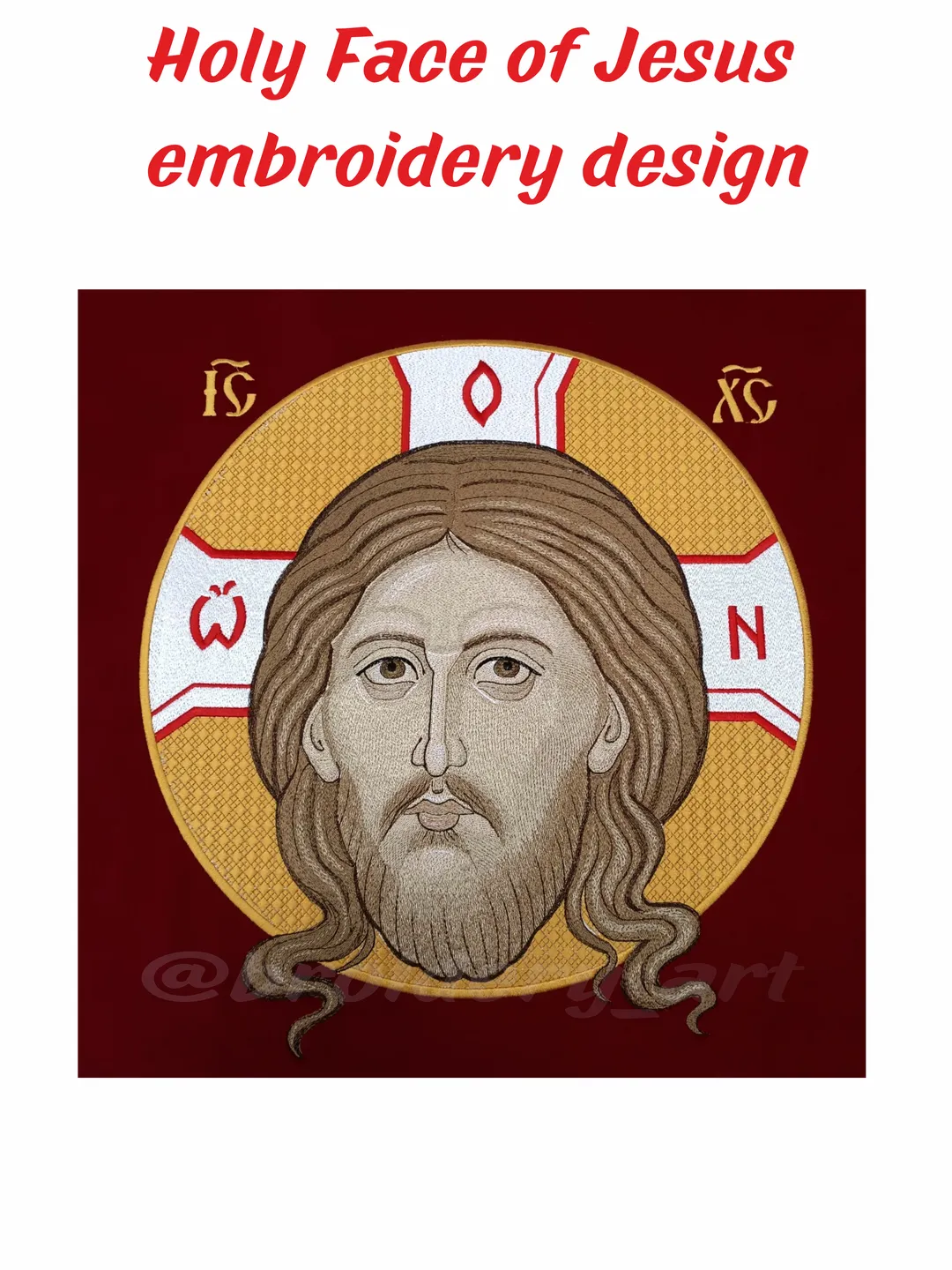 Holy Face of Jesus embroidery design