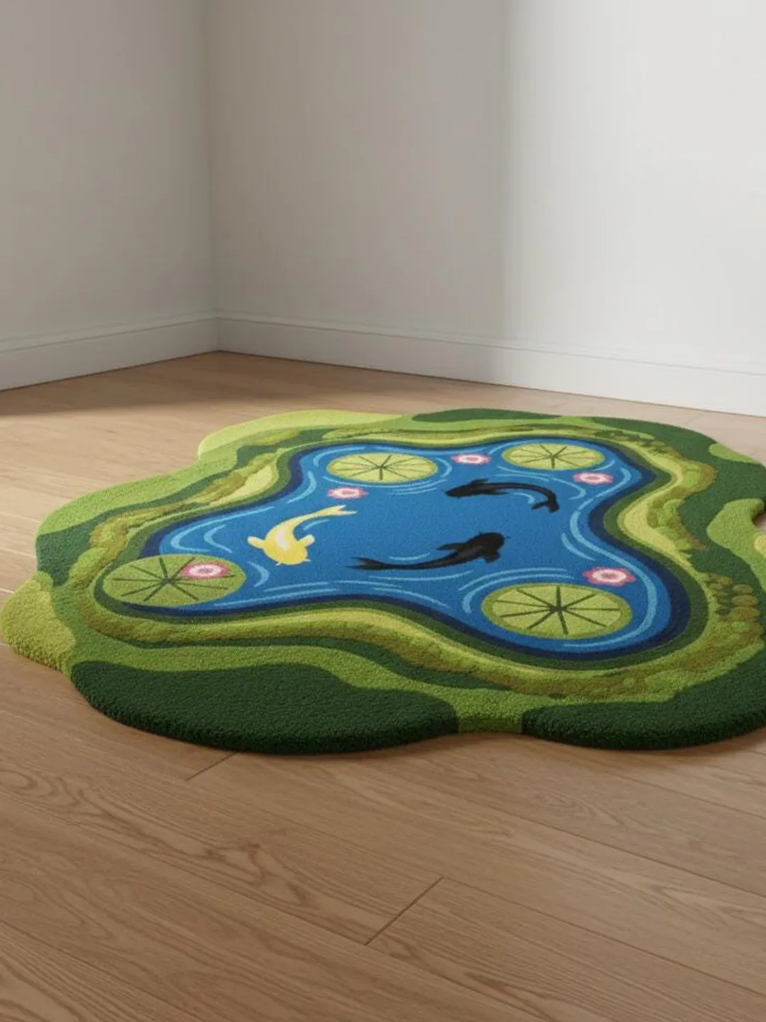 Koi Pond Area Rug, Plush Nursery Rug