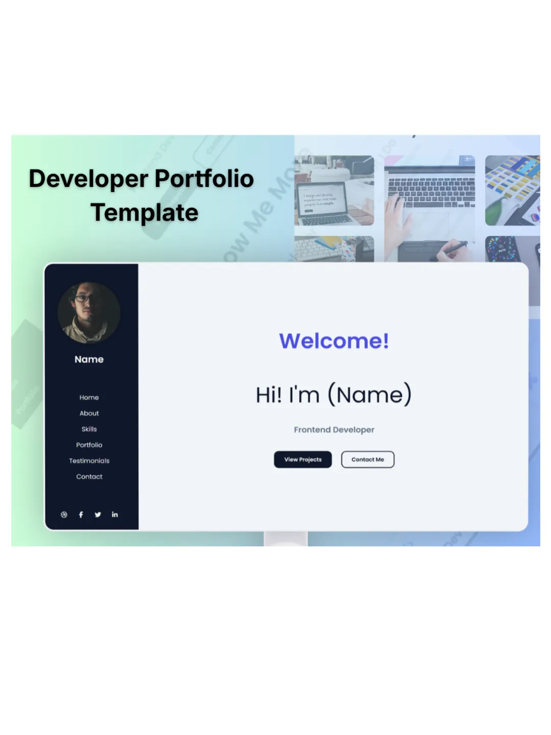 Editable Web Developer Portfolio Website | Responsive HTML CSS ...