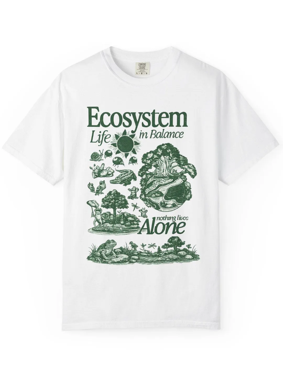 Ecosystem Biology Vintage T-Shirt | Retro Ecology Graphic Tee, 90s