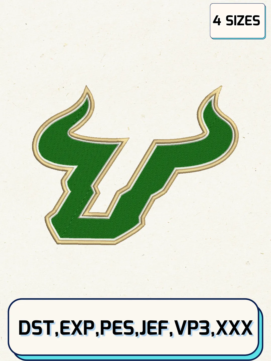 Nike South Florida Bulls Logos Embroidery Design Files, NCAA Logos  Embroidery Designs, Machine Embroidery Files, 4 Sizes, image size:1080x1440