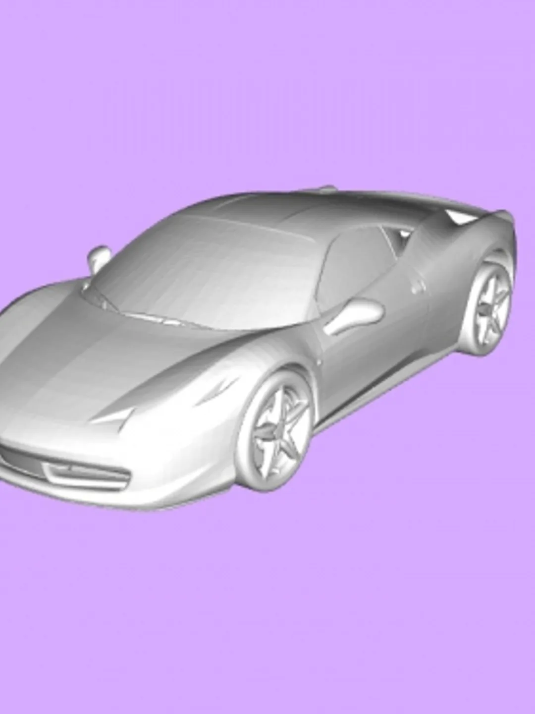 Beauty 1 3d Model Car STL 3D Printing Unknown Ferrari