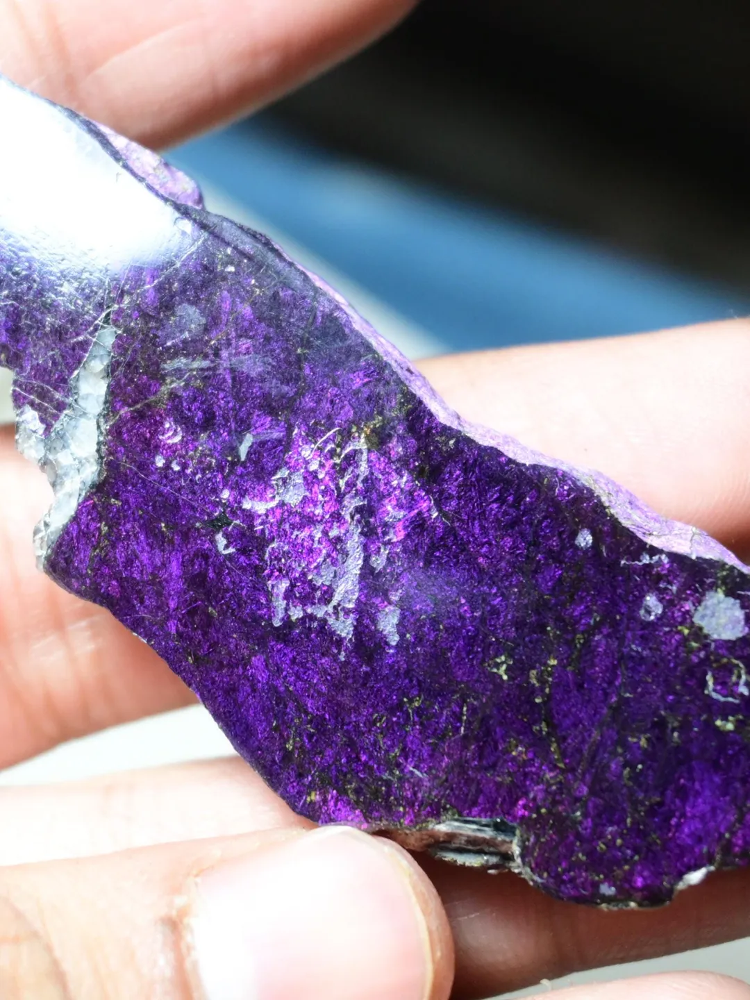 Purple Slabs Rocks Purpurite Slice: 65 ct Natural Purple Crystal Slab for Jewelry Making ...