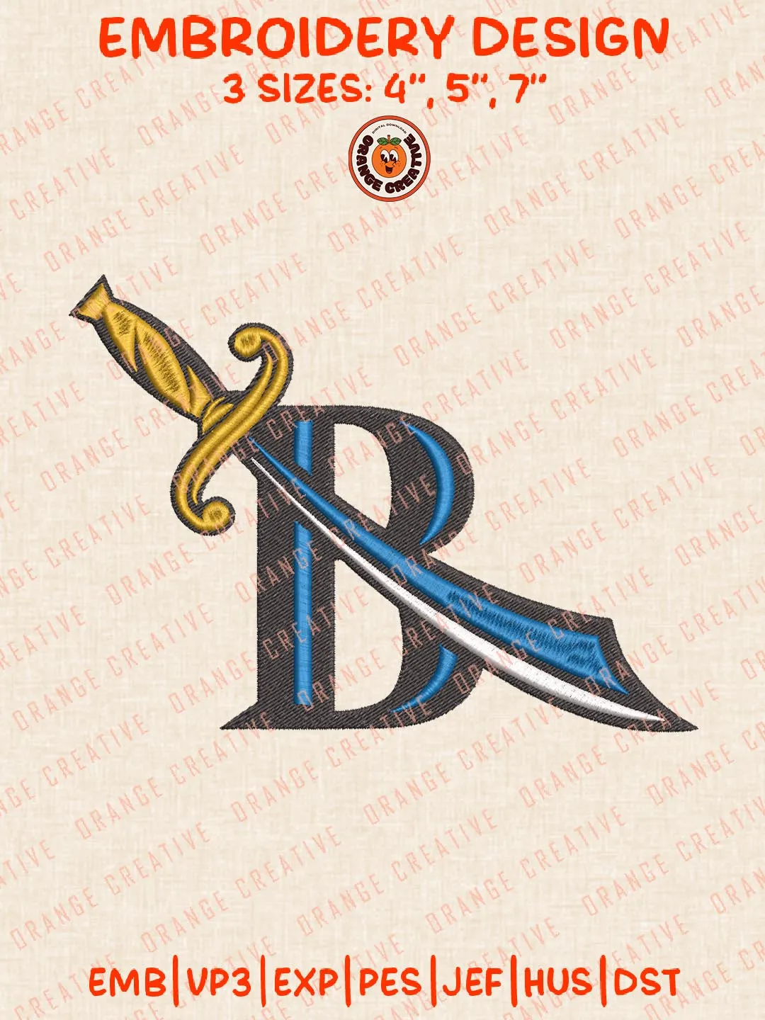 East Tennessee State Buccaneers NCAA Logo Embroidery Design, NCAA Team Embroidery Design, Machine Embroidery Design File, 4 Sizes, Digital Download