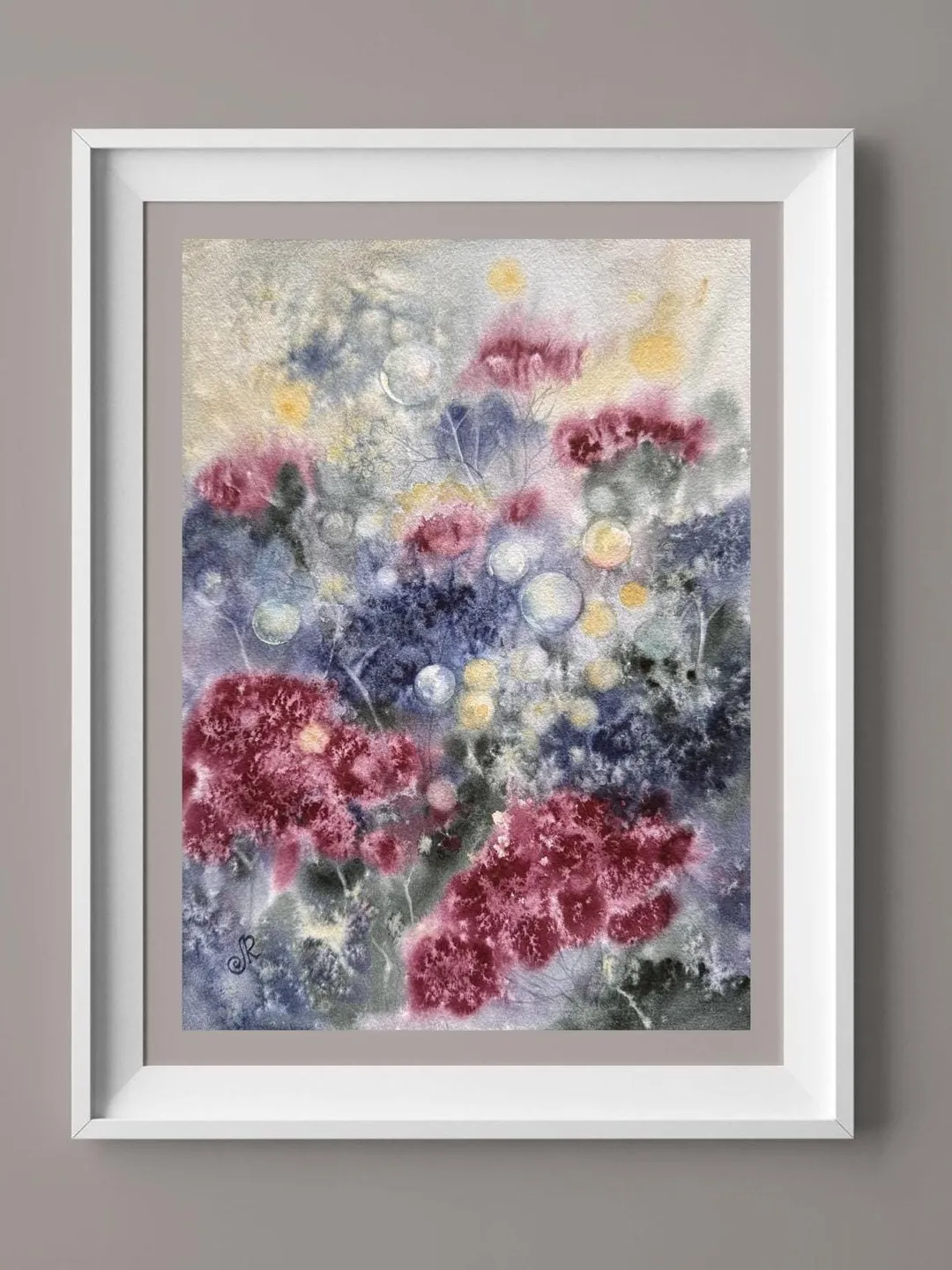 Wildflowers Original Painting Flowers Watercolor Floral Wall Art Spring Painting
