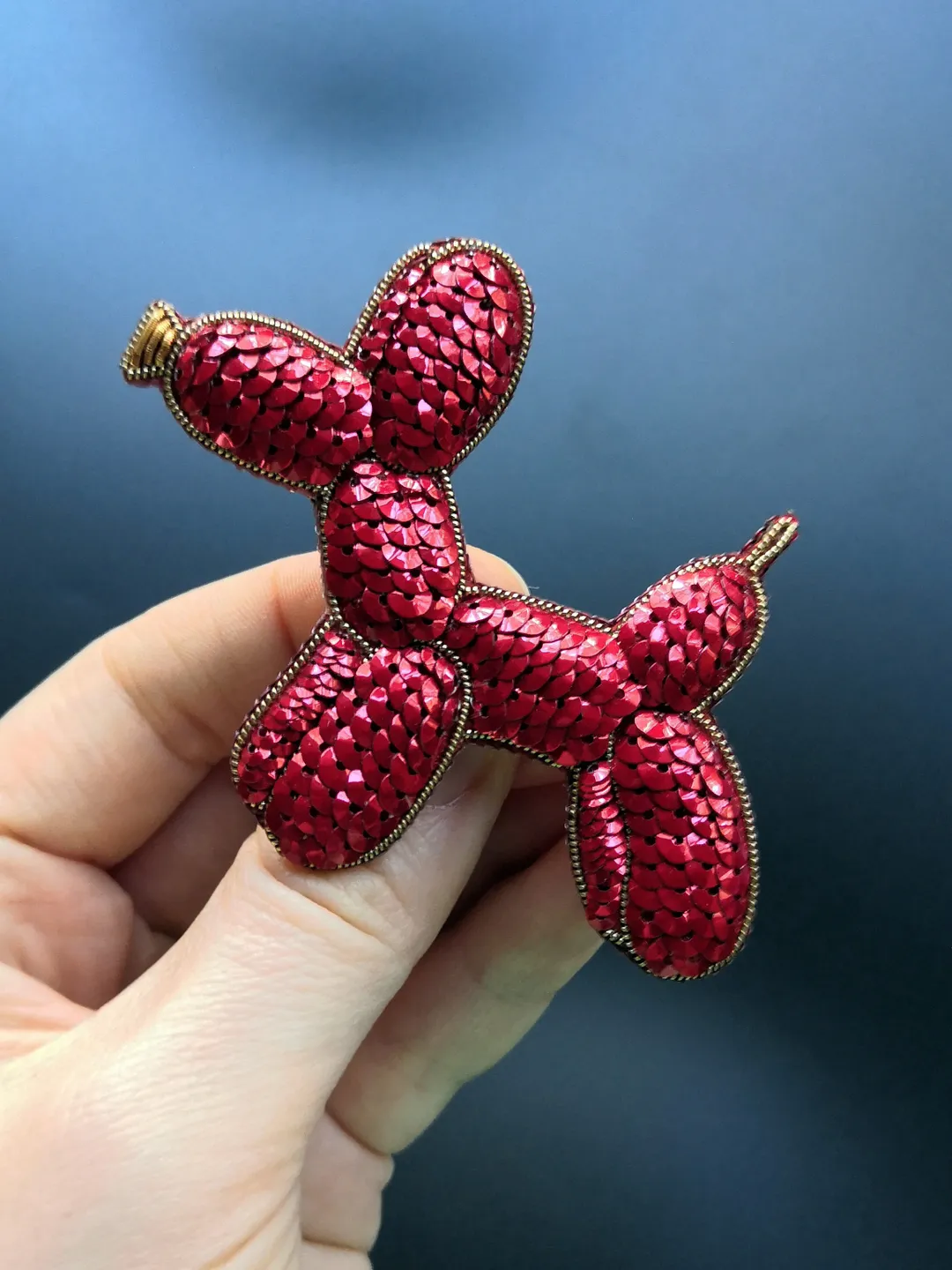 Balloon dog brooch pin beaded brooch gift for woman
