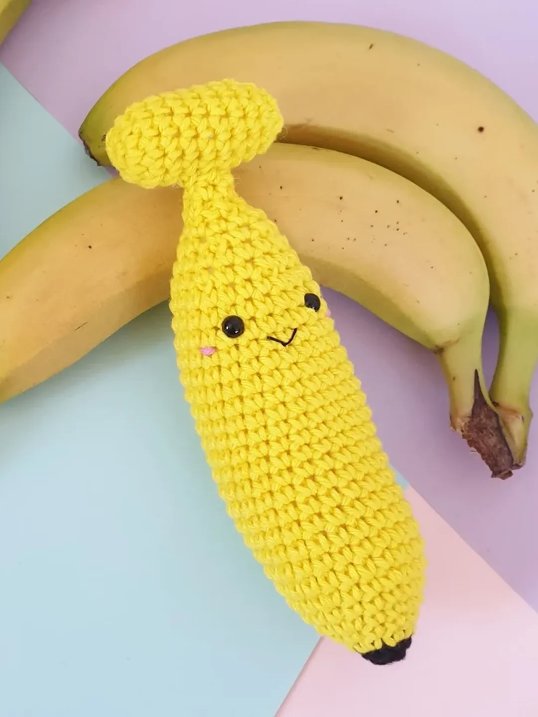Crochet Banana Pattern PDF, Kawaii Banana Amigurumi Pattern, Crochet Play Food, Cute Fruit Toy Pattern, Beginner Crochet Pattern, Pretend Food, Kids Kitchen Toy, Nursery Decor, Handmade Gift