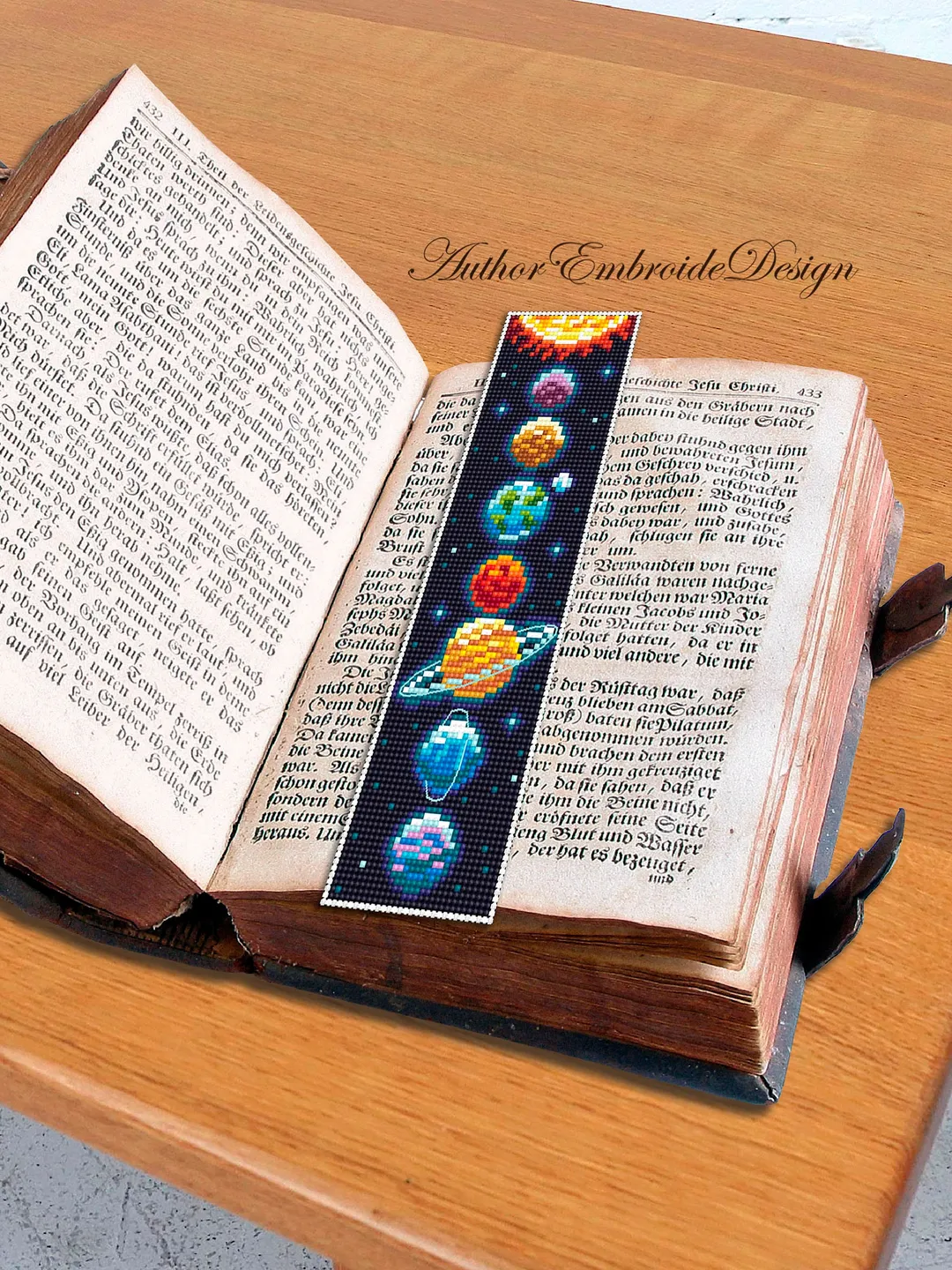 Solar System R Bookmark Ideas Solar system bookmark cross stitch pattern PDF download Planets cross ...