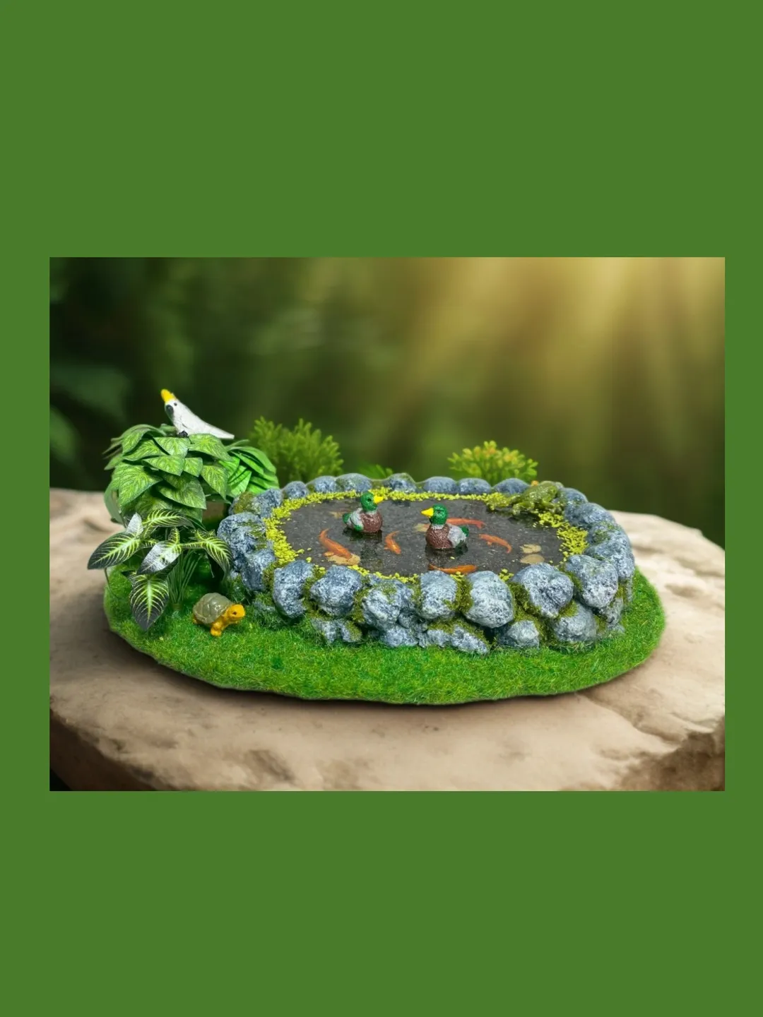 Pond for a doll garden. 1:12. Handmade. Realistic pond for dolls.