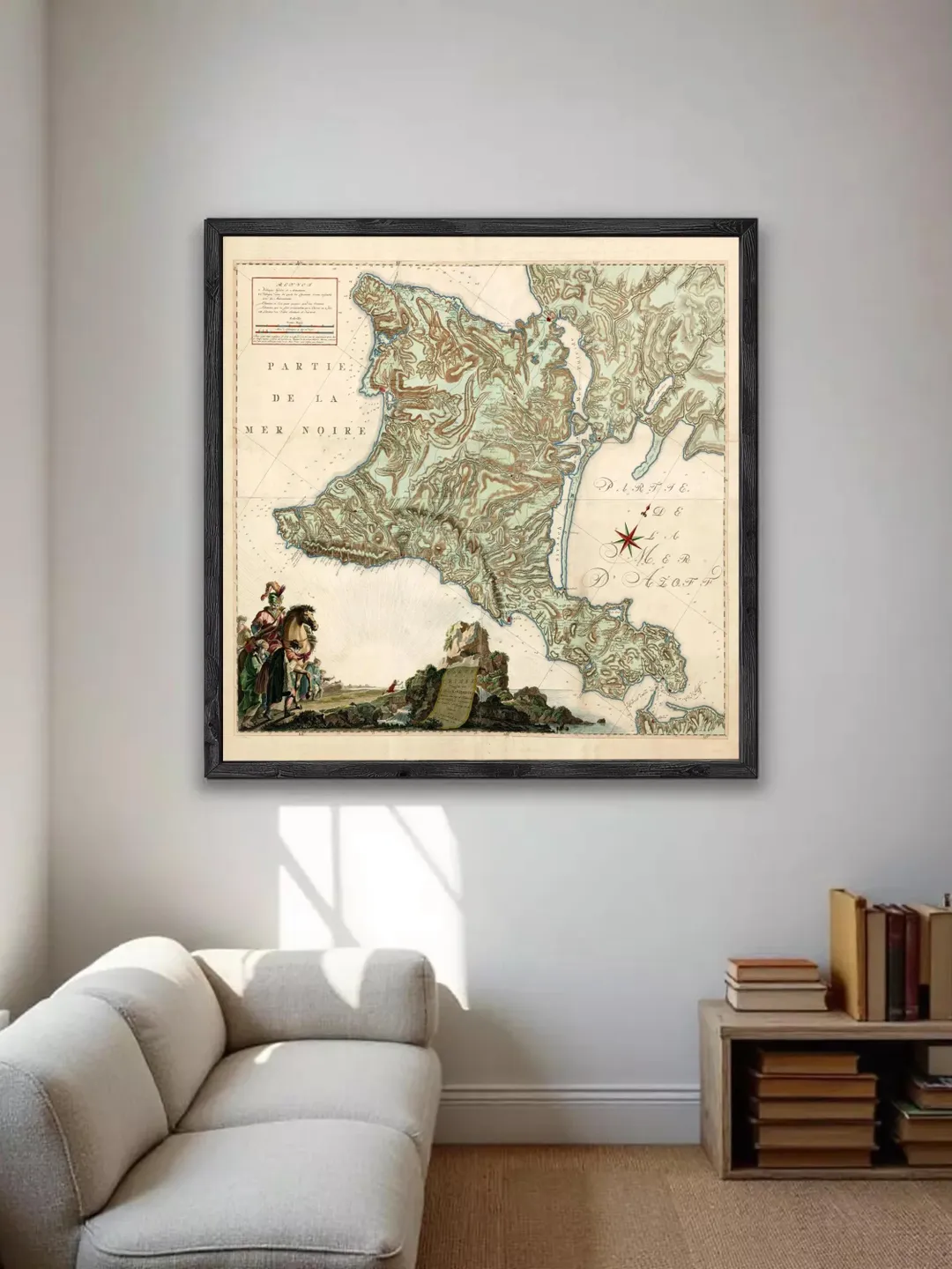 Vintage Map of Crimea 1787 Old Map | Wall Map Print