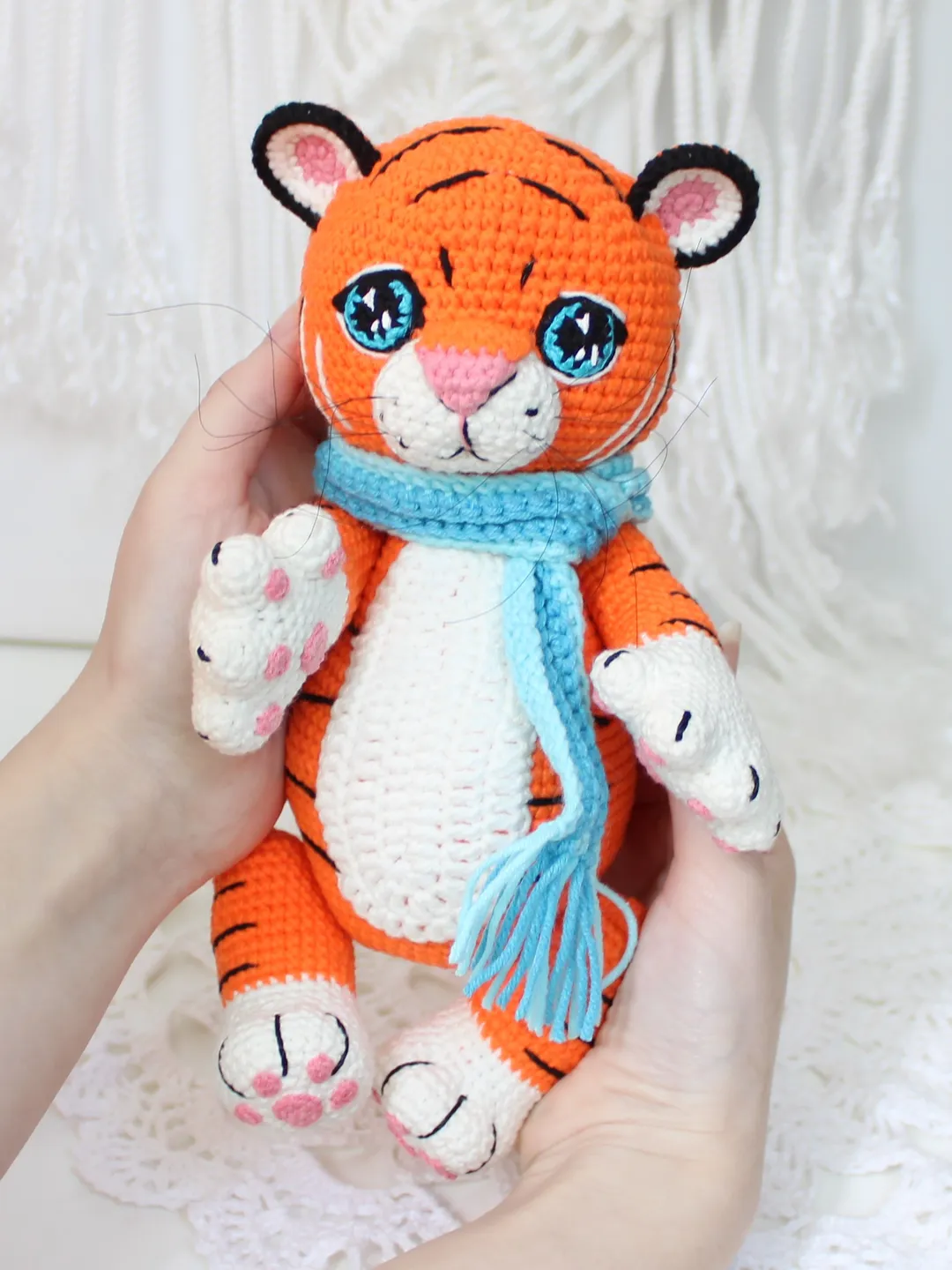 Tiger crochet pattern PDF in English Amigurumi tiger toy crochet tutorial