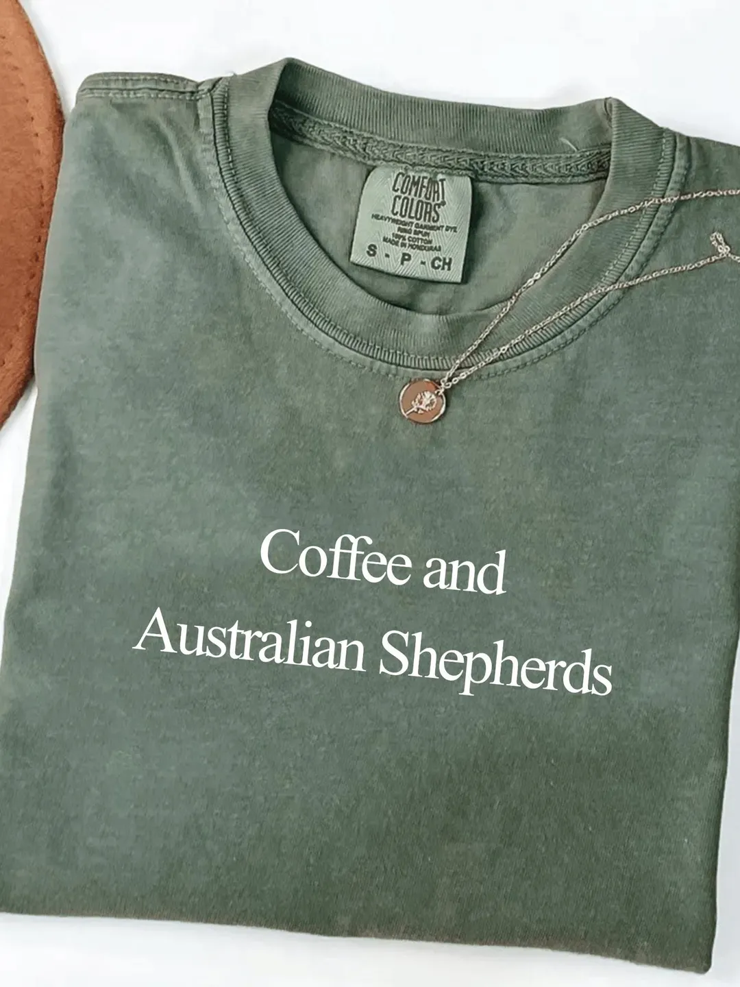 Comfort Colors Coffee and Australian Shepherds Shirt Aussie Lover Gifts