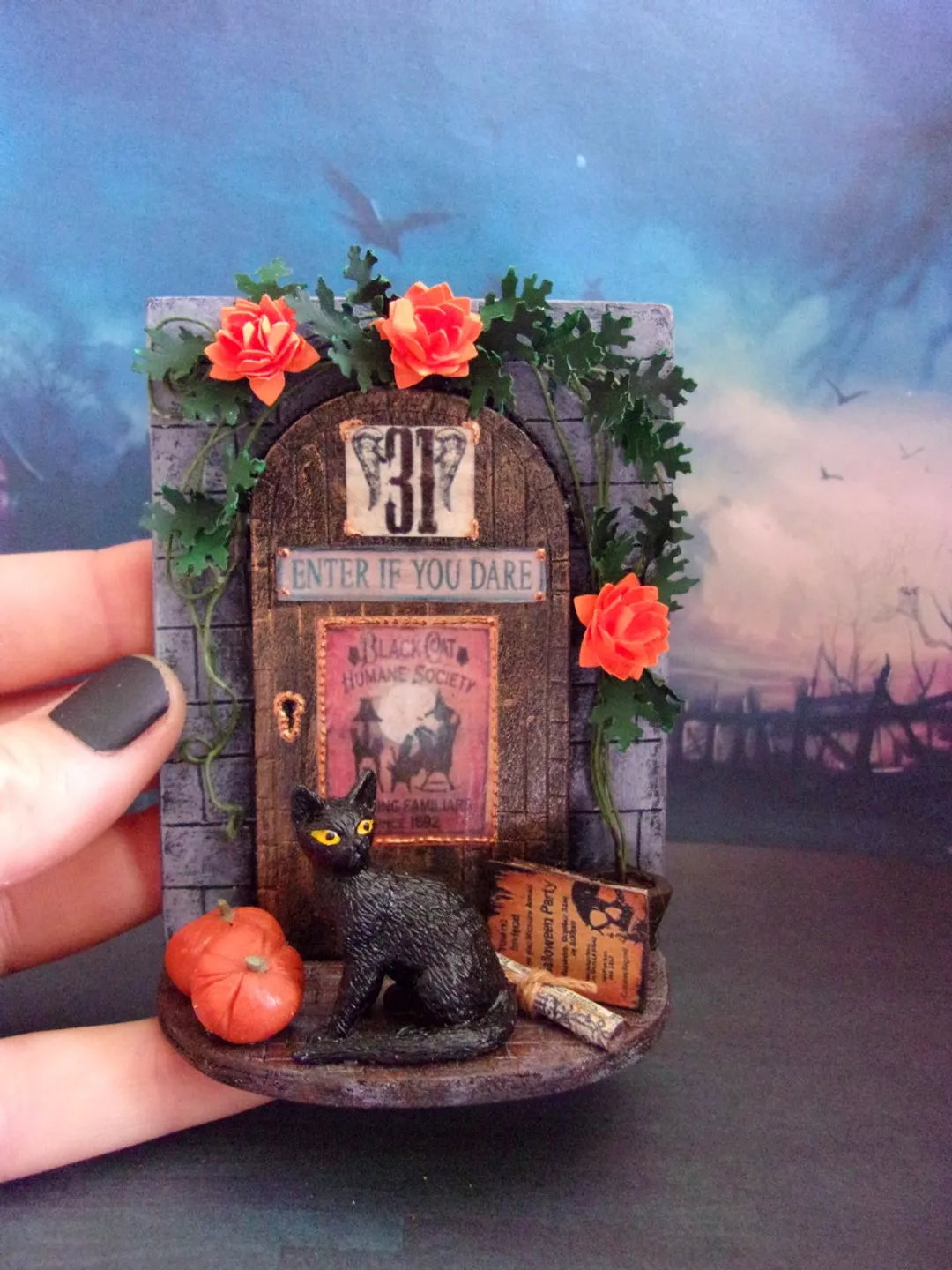 Interior miniature for dollhouse to fill dollhouse yard for halloween. 1:12. dollhouse miniature. handmade.