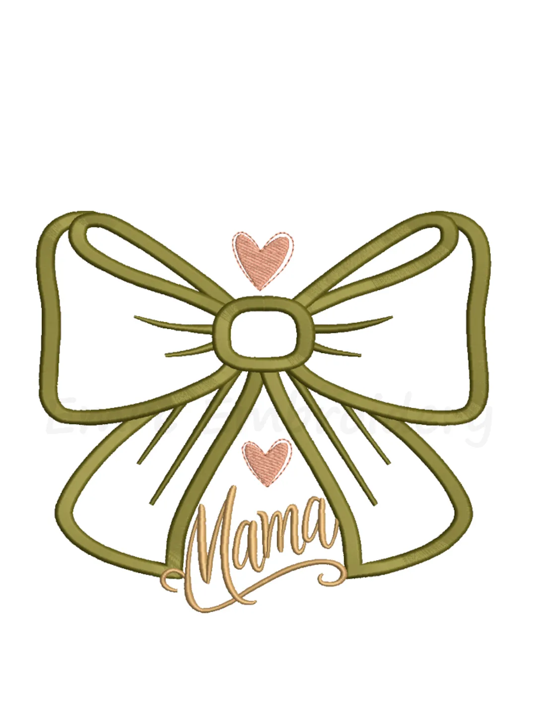 Coquette Bow Mama Embroidery Design, Machine Embroidery Design, 5 Sizes, Instant Download