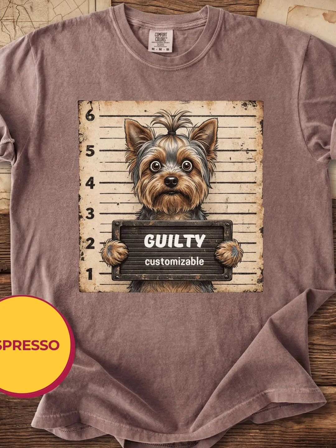 Personalized Funny Yorkshire Terrier Dog Name Comfort Colors® Shirt, Custom Pet Gift for Dog Mom, Pet Lover Gifts