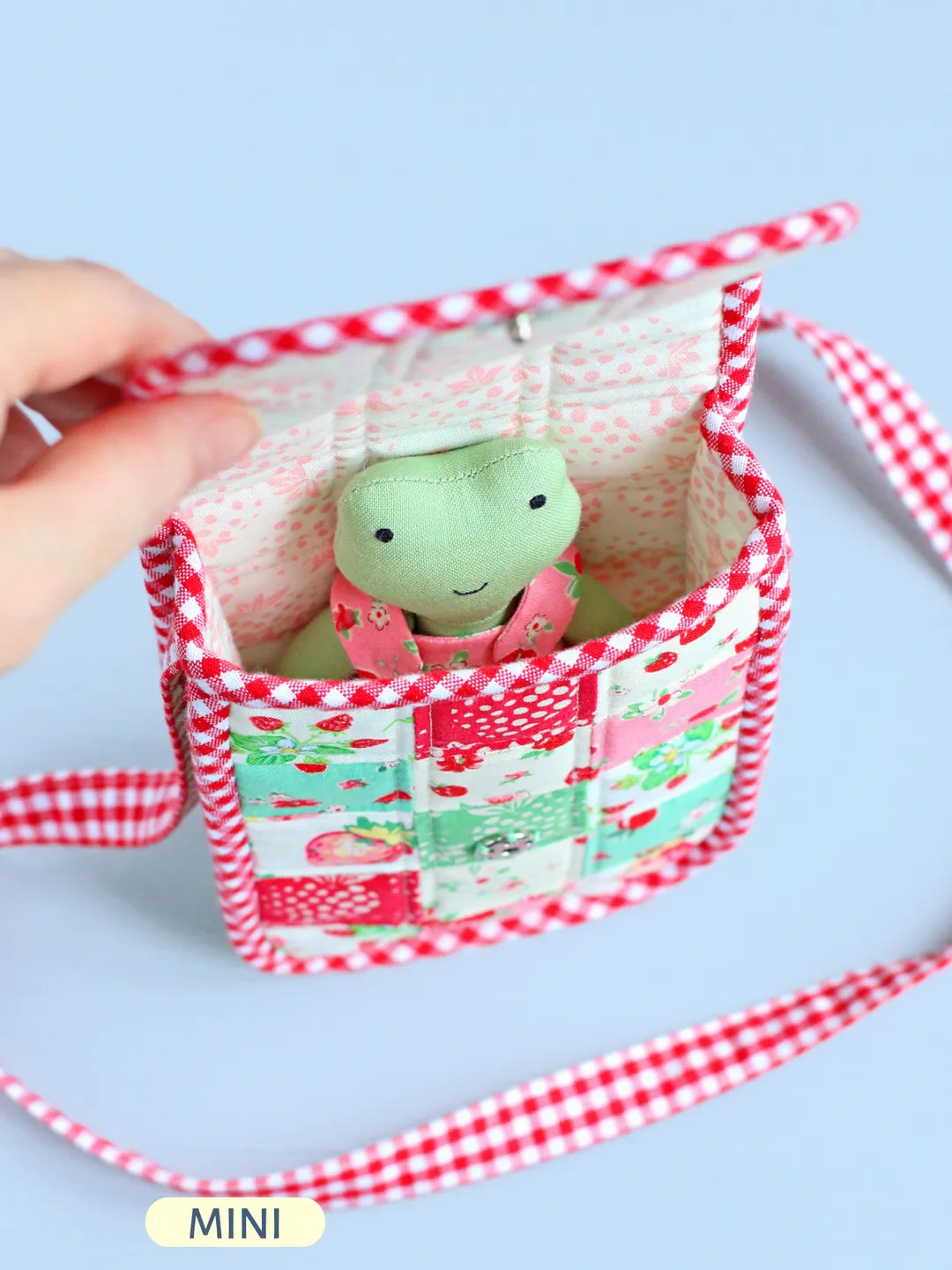 2 PDF Mini Frog Doll and Patchwork Bag Sewing Patterns Bundle