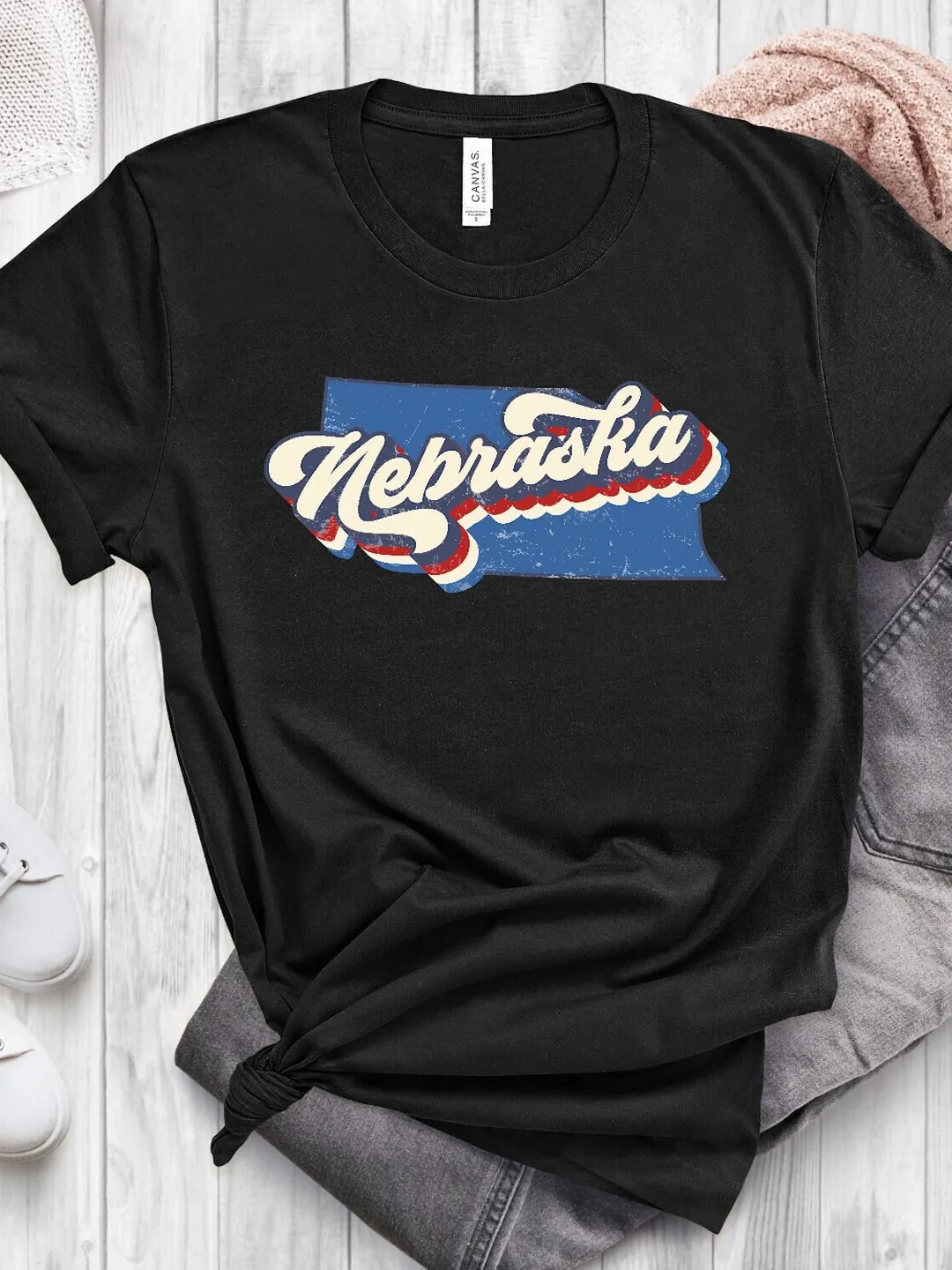 Retro Nebraska Shirt: Vintage Style, Unisex Cotton Tee