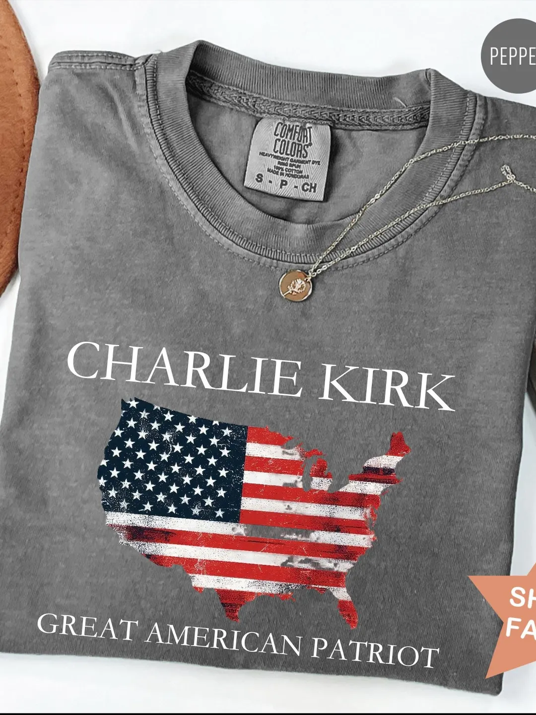 Comfort Colors® Pray for Charlie Kirk Shirt, Patriotic Charlie Kirk T-Shirt, Faith-Based Unisex Tee, Political Awareness Shirt, Pray Charlie