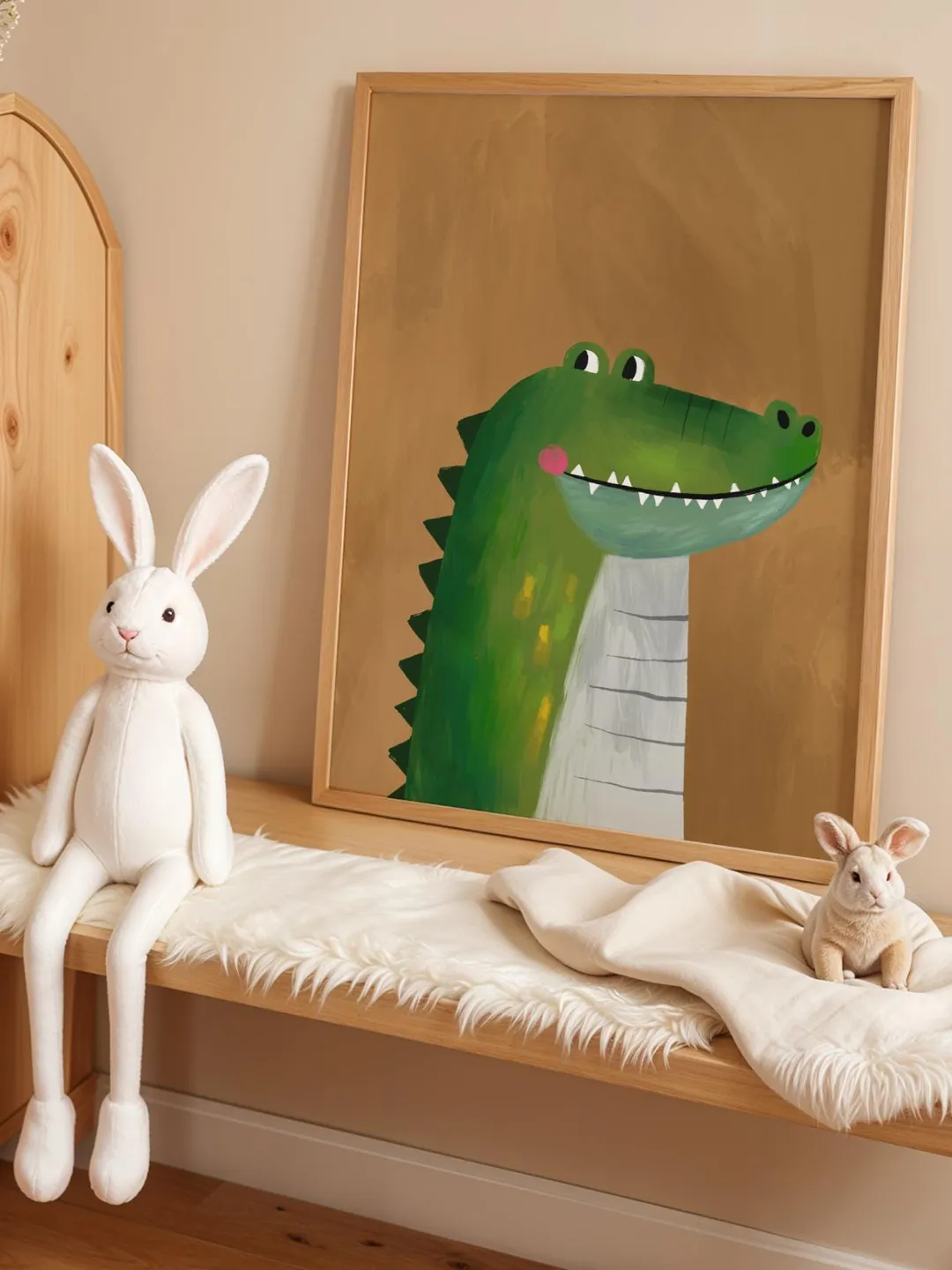 Crocodile Transportation Nursery Print: Whimsical Kids Room Wall Art (Digital Download)