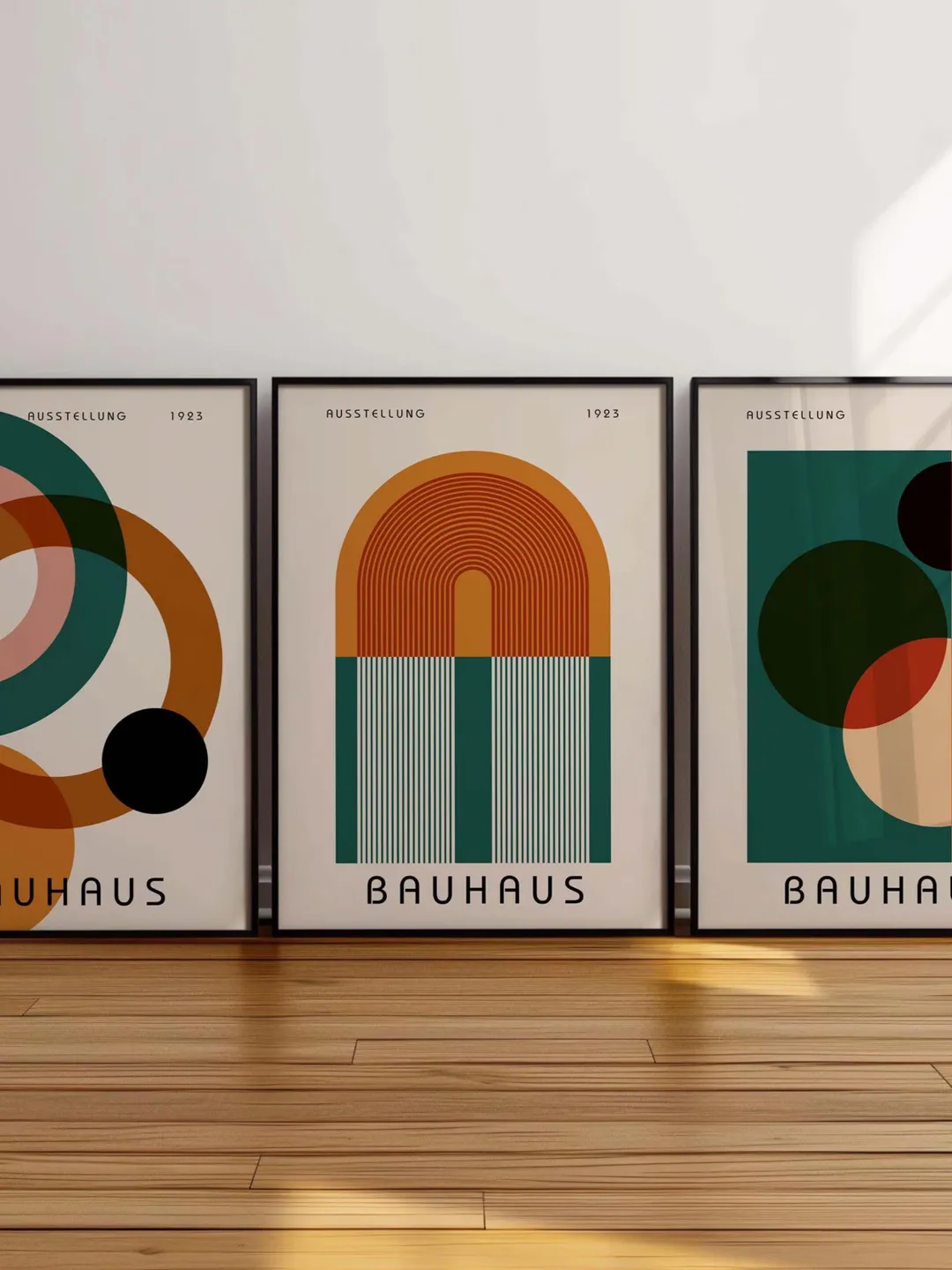 Bauhaus Set of 3 Prints, Vintage Mid Century Modern Posters, Retro ...
