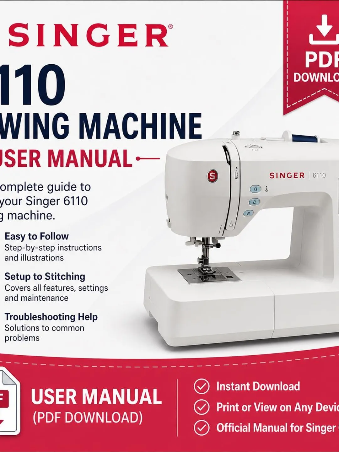 Machine Made Clothes Pdf.pdf Singer M3220 - Mechanical Sewing Machine Manual (PDF Download)