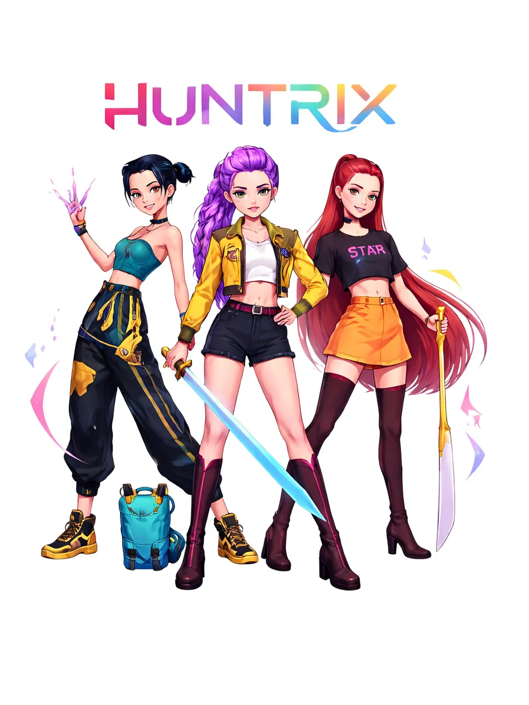 Kpop Band SVG, Rumi Zoey Mira PNG, Girl Group Huntrix 🎤